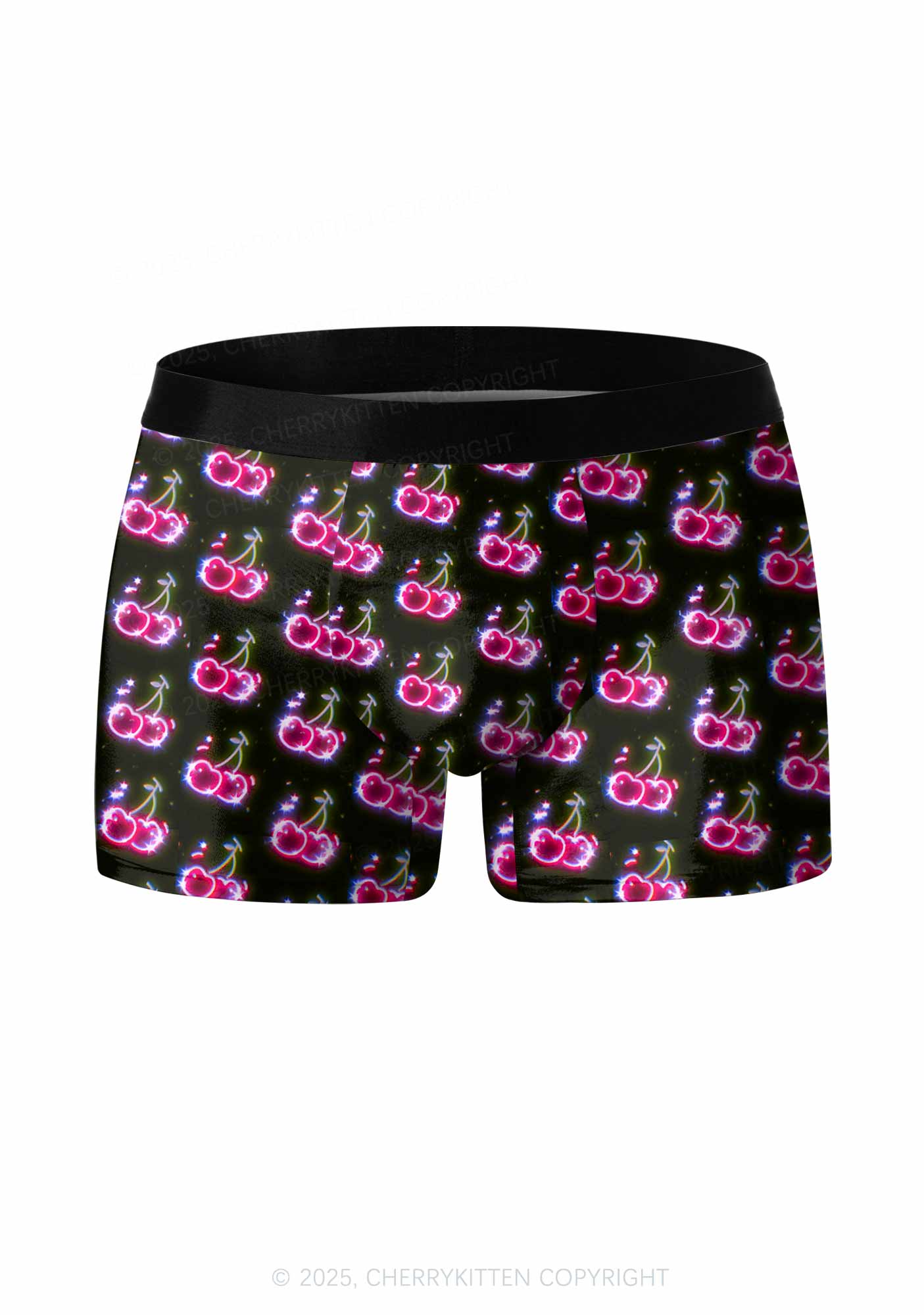 Glowing Cherry Dream Valentine's Day Y2K Print Couples Boxer Briefs Set Cherrykitten - Image 2