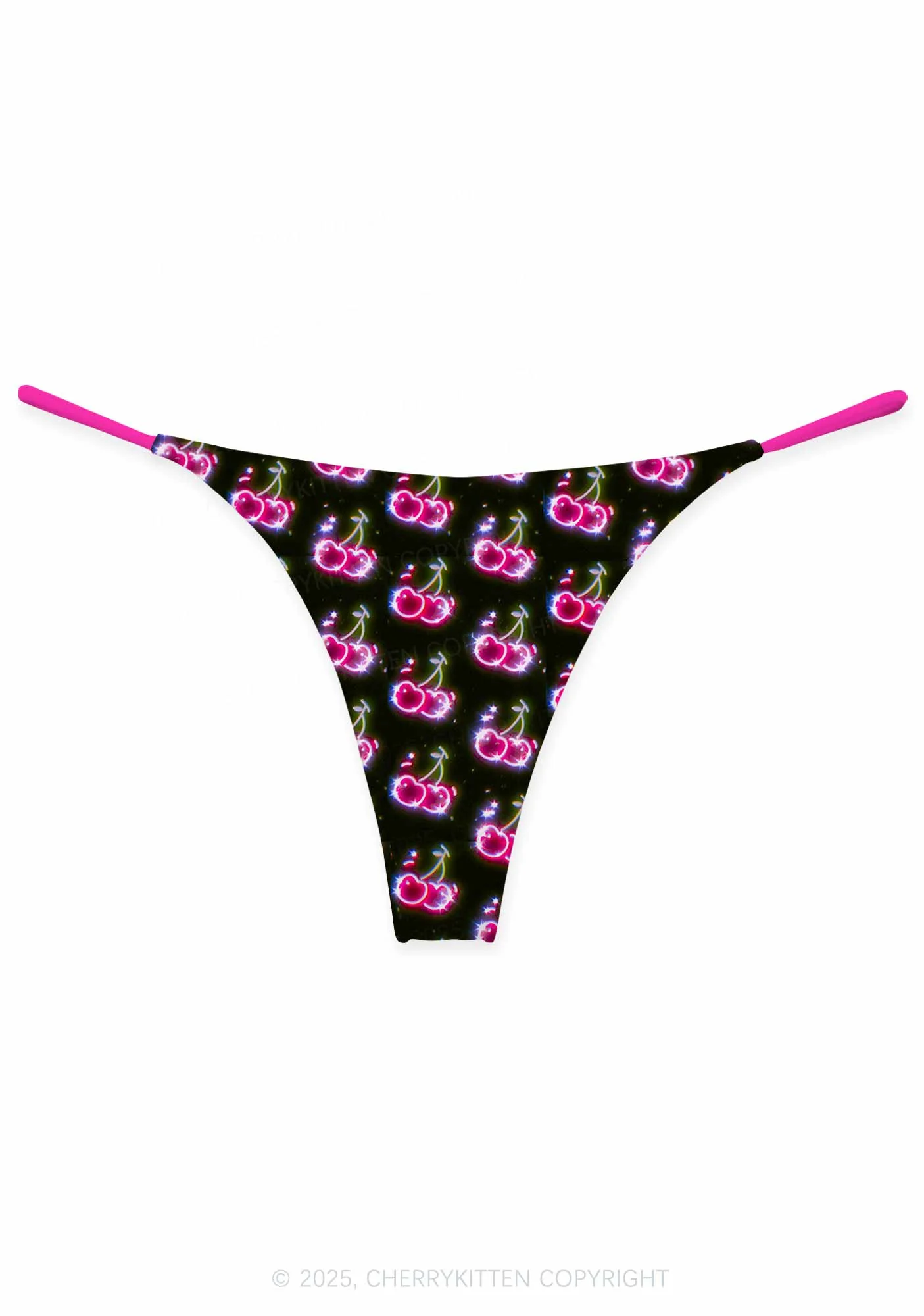 Glowing Cherry Dream Valentine's Day Y2K Print Couples Thong Set Cherrykitten - Image 2