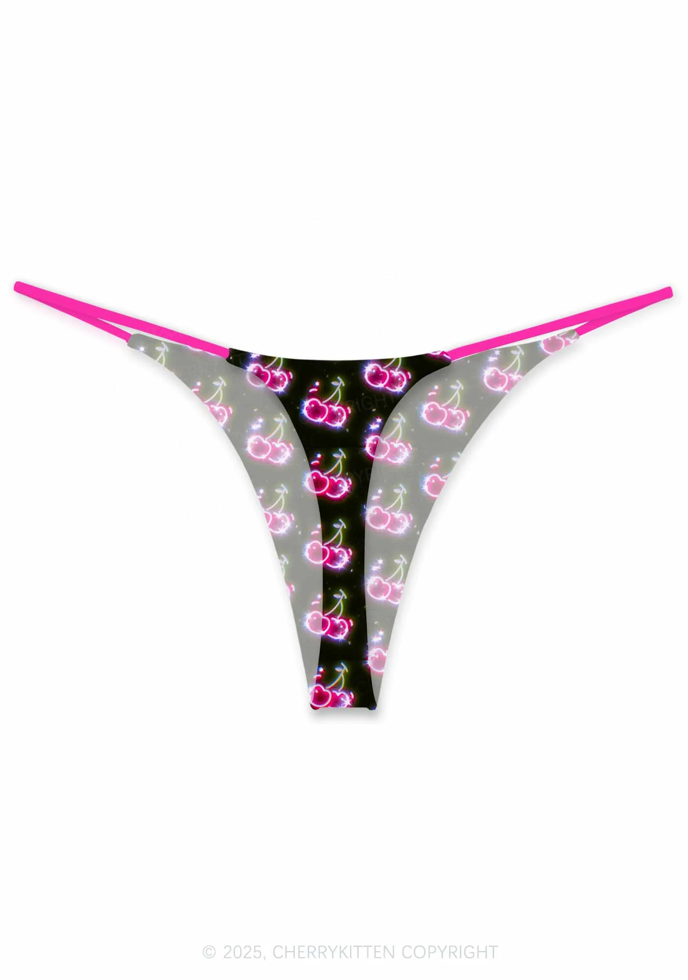 Glowing Cherry Dream Valentine's Day Y2K Print Couples Thong Set Cherrykitten - Image 3