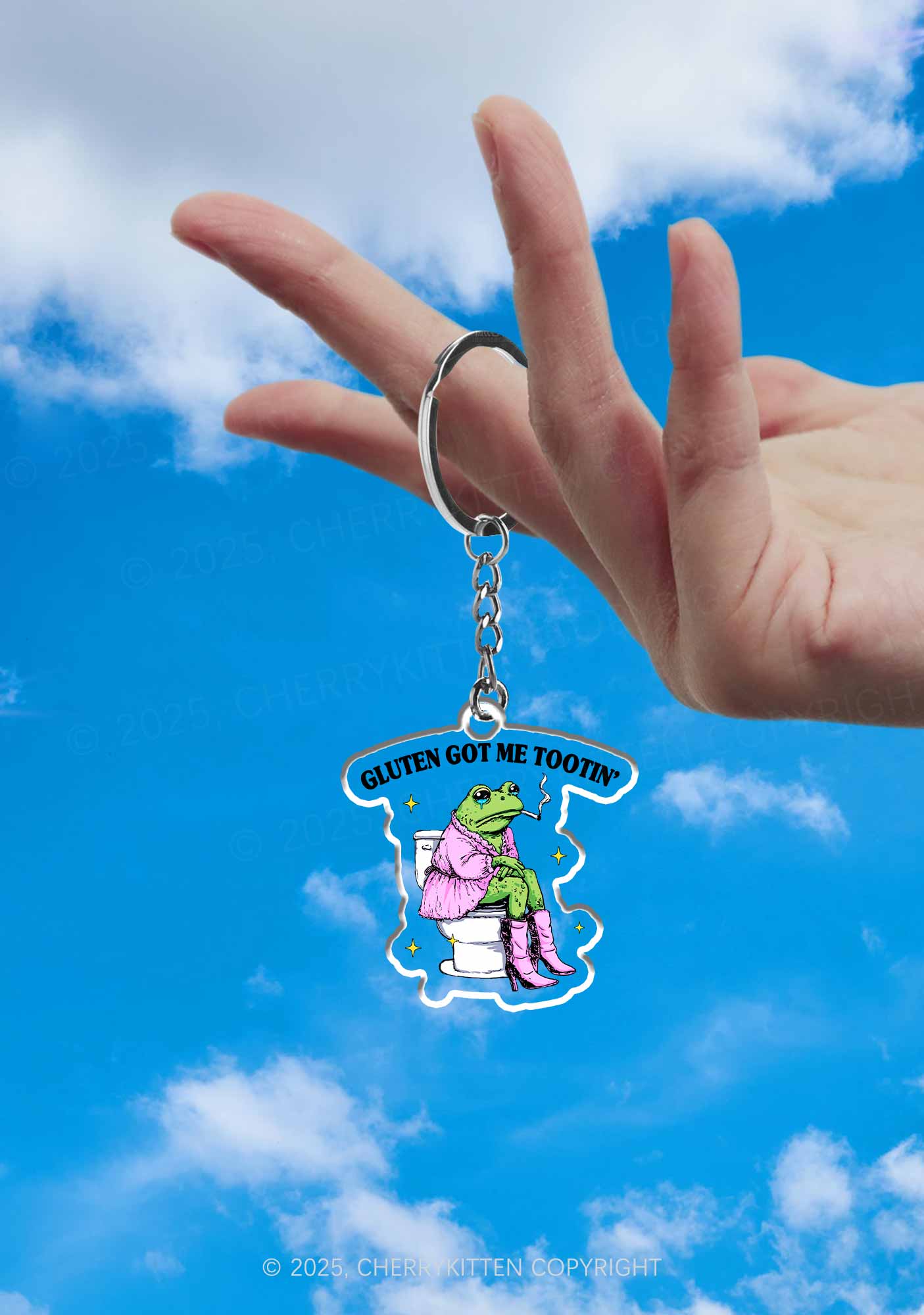 Gluten Got Me Tootin 1Pc Y2K Keychain Cherrykitten - Image 2