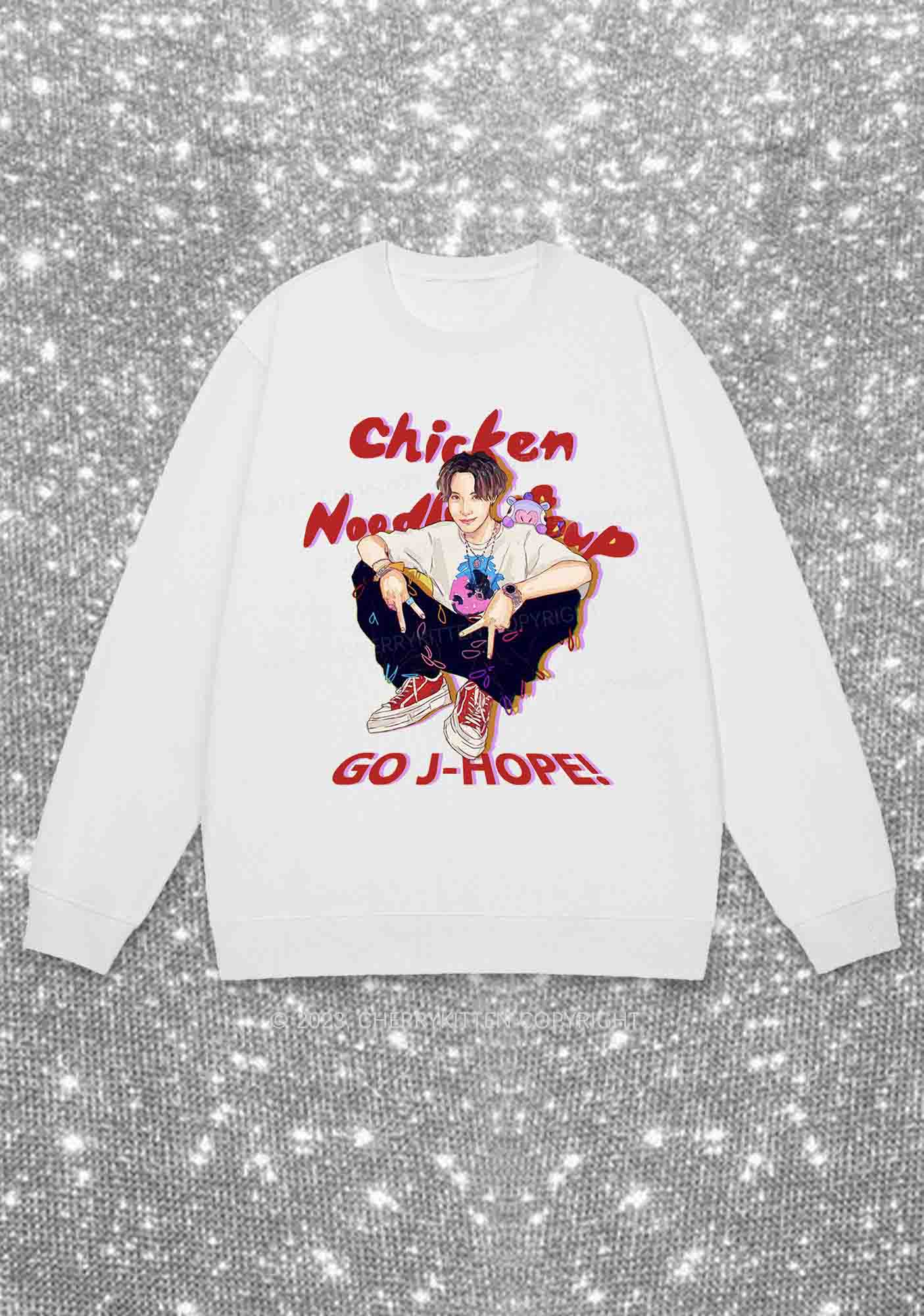 Go JH Kpop Y2K Sweatshirt Cherrykitten - Image 3