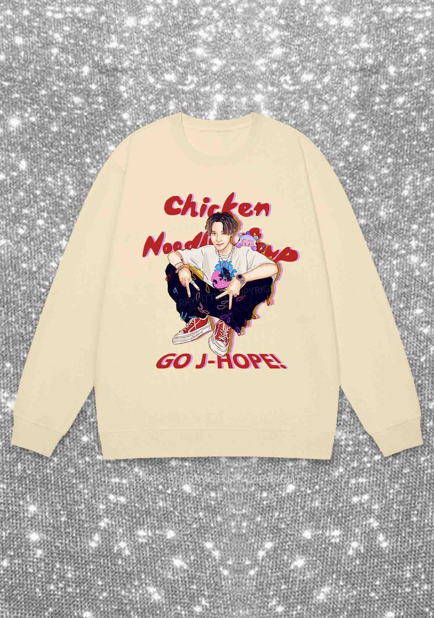 Go JH Kpop Y2K Sweatshirt Cherrykitten - Image 4