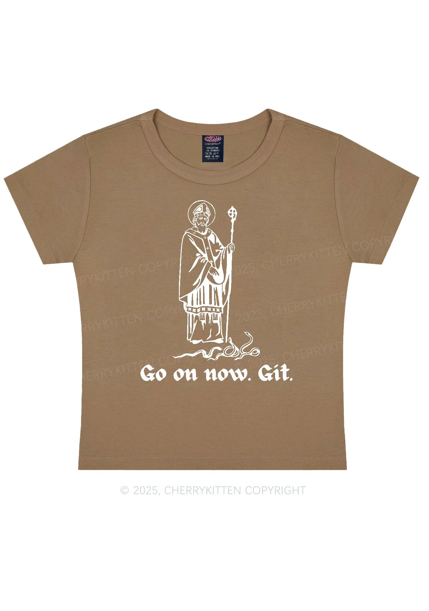Go On Now Git St Patricks Y2K Baby Tee Cherrykitten - Image 10