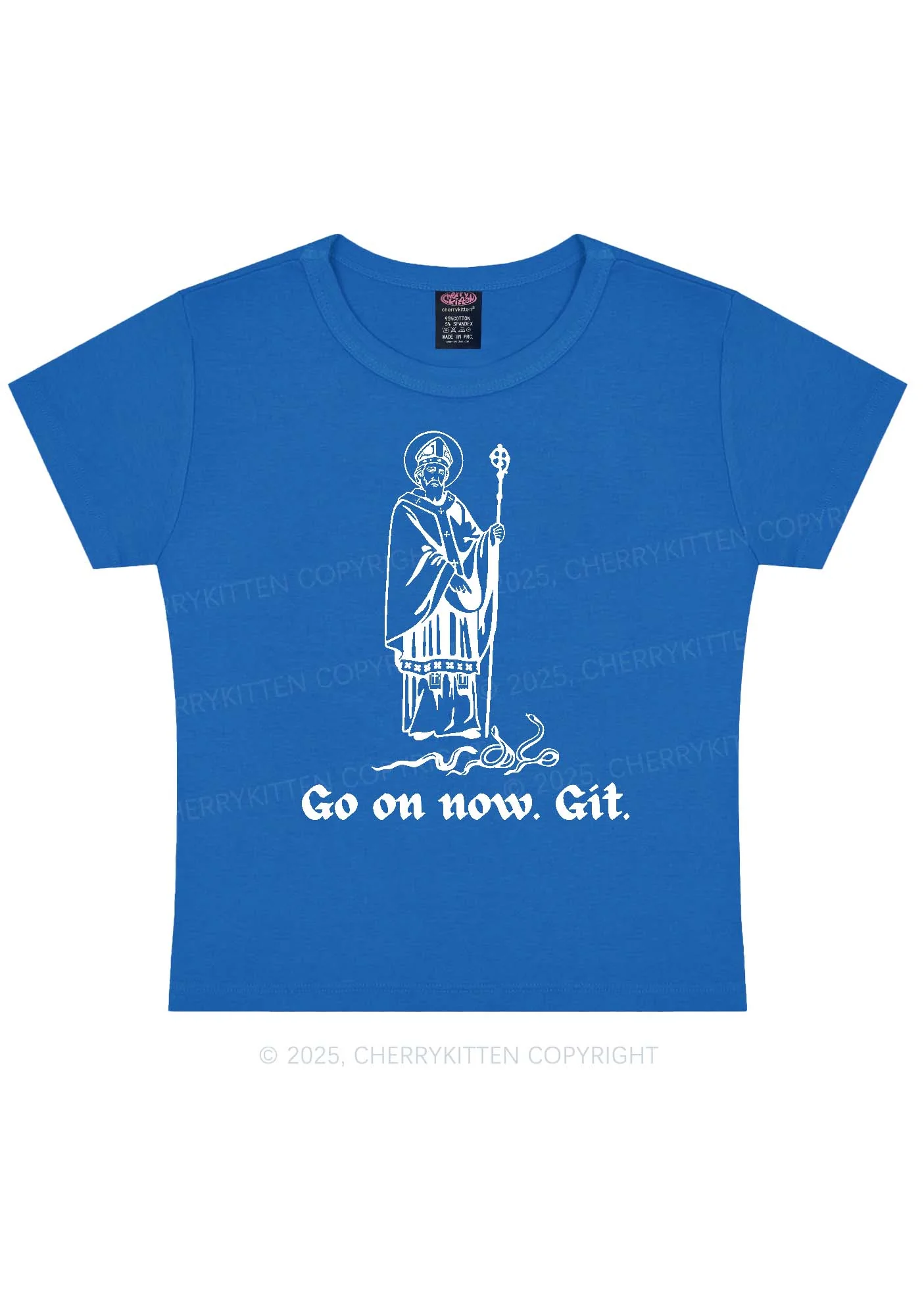 Go On Now Git St Patricks Y2K Baby Tee Cherrykitten - Image 9