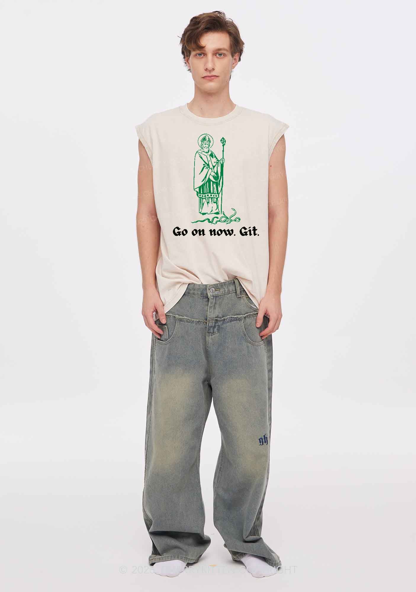 Go On Now Git St St Patricks Y2K Washed Tank Cherrykitten - Image 2