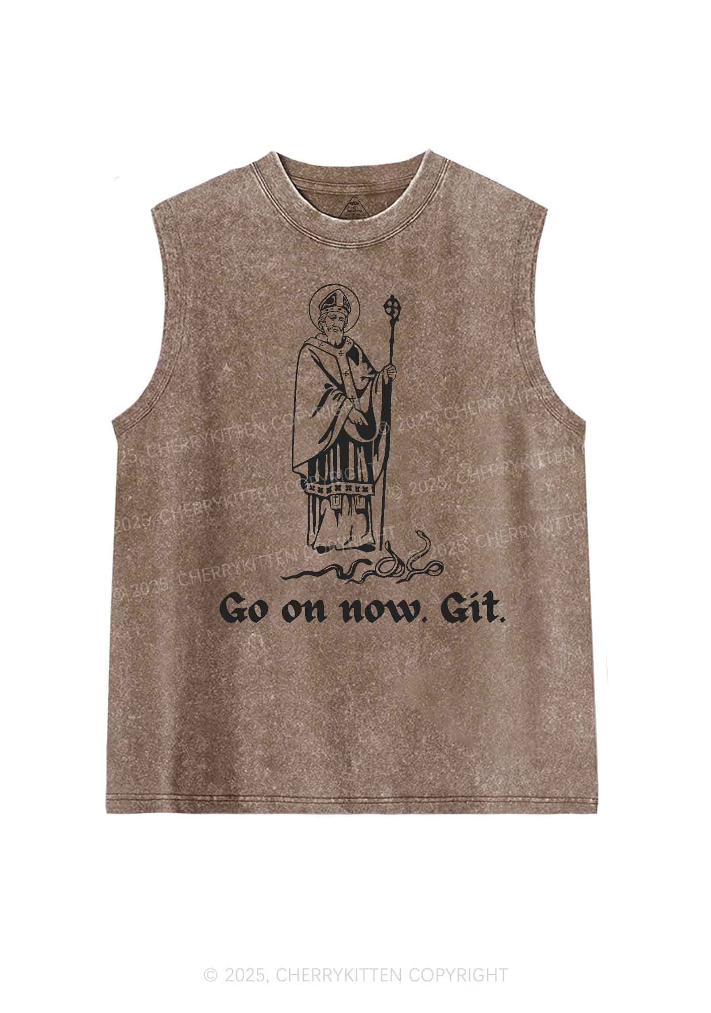 Go On Now Git St St Patricks Y2K Washed Tank Cherrykitten - Image 5