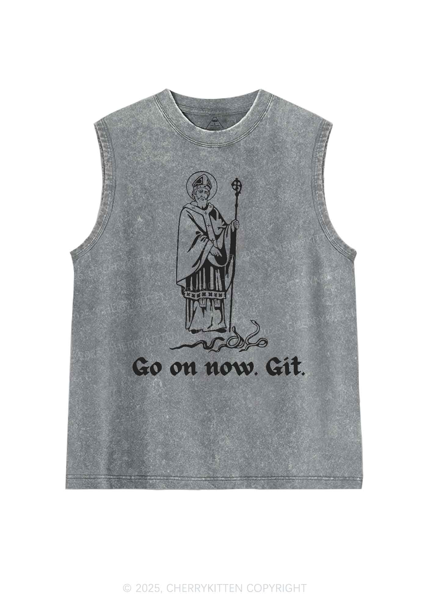 Go On Now Git St St Patricks Y2K Washed Tank Cherrykitten - Image 6