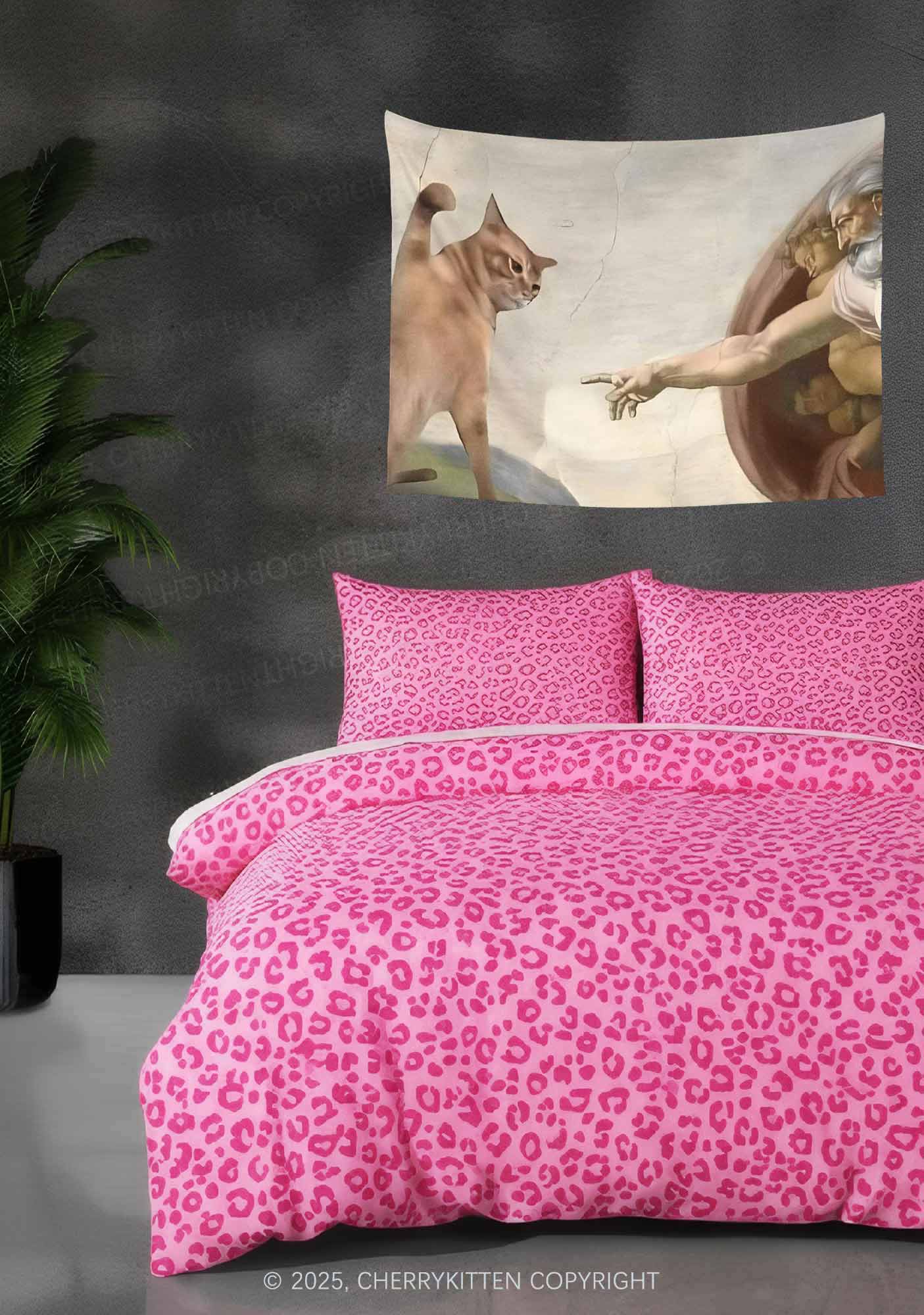 God Give Cat Flag Y2K Tapestry Cherrykitten - Image 2