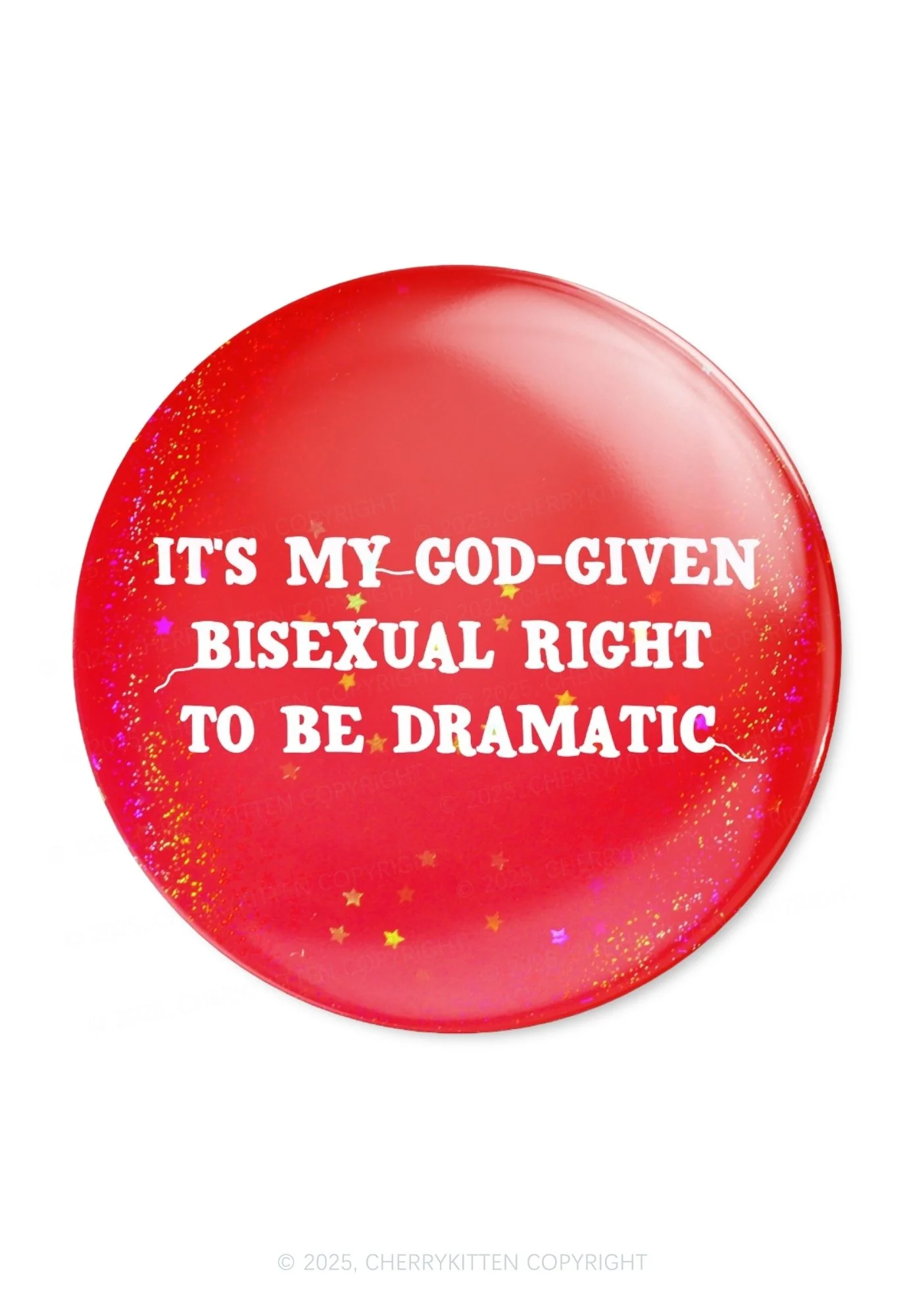 God-Given Bisexual Right Pride 1Pc Y2K Pin Badge Cherrykitten - Image 3