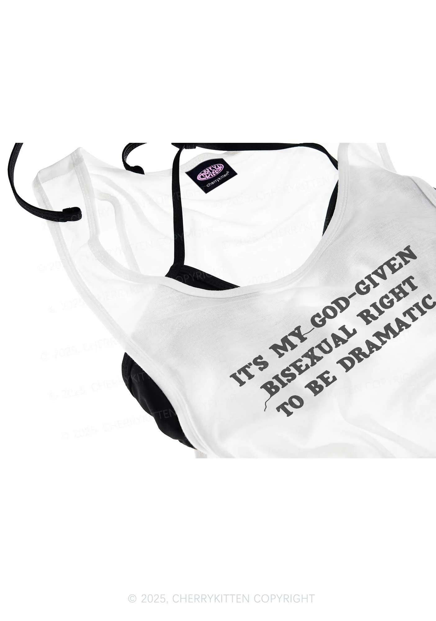 God Given Bisexual Right Pride Y2K Sheer Boyfriend Tank Cherrykitten - Image 4