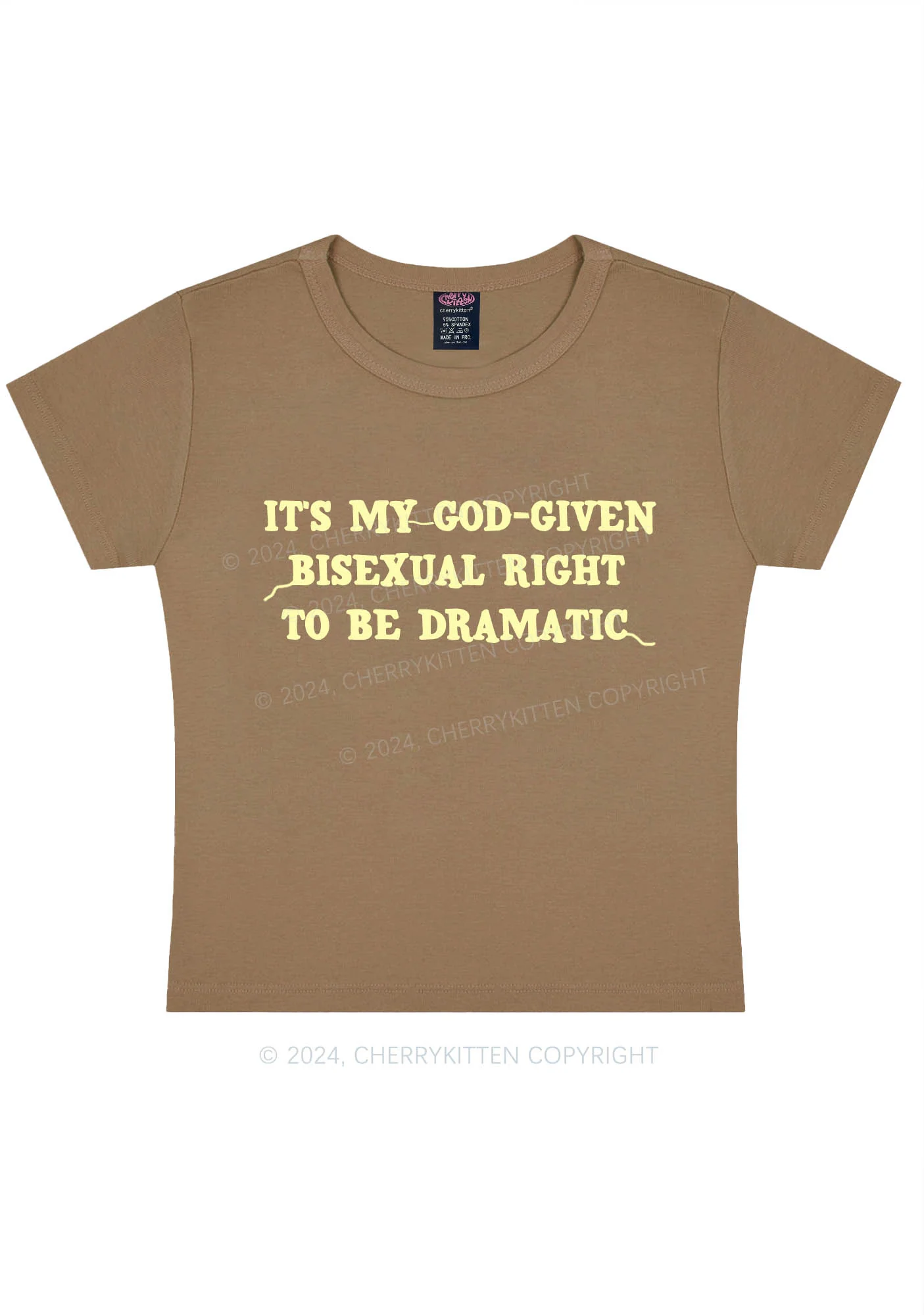 God-Given Bisexual Right Y2K Baby Tee Cherrykitten - Image 11