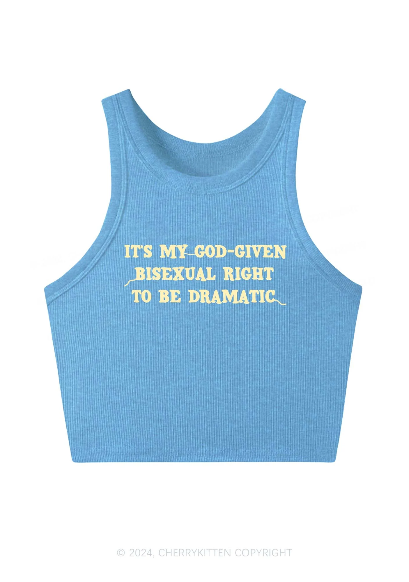 God-Given Bisexual Right Y2K Crop Tank Top Cherrykitten - Image 3