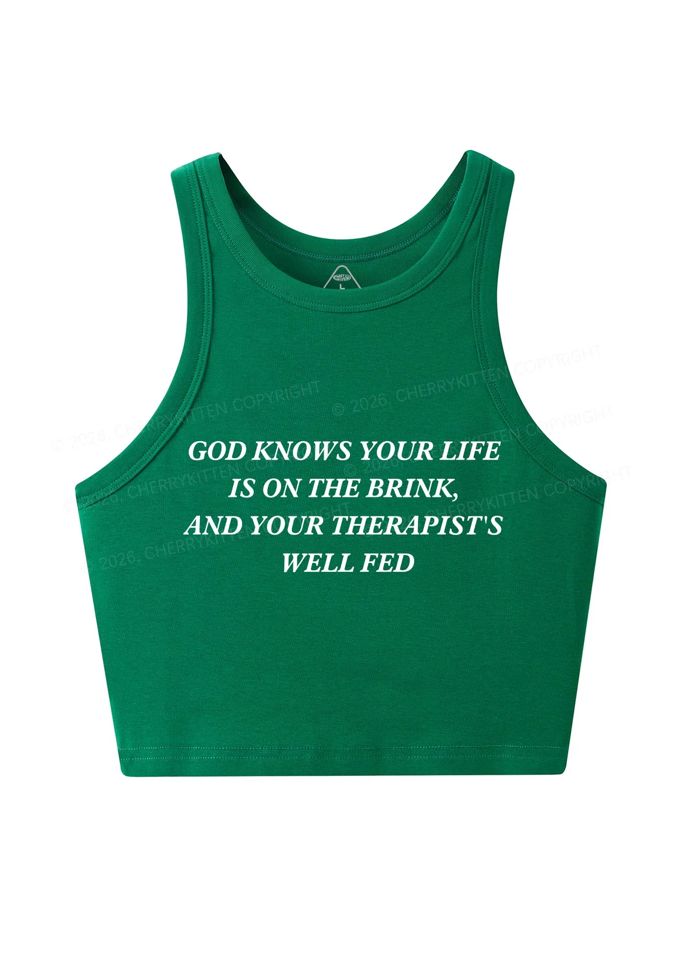God Knows Your Life Is On The Brink Y2K Crop Tank Top Cherrykitten - Image 10