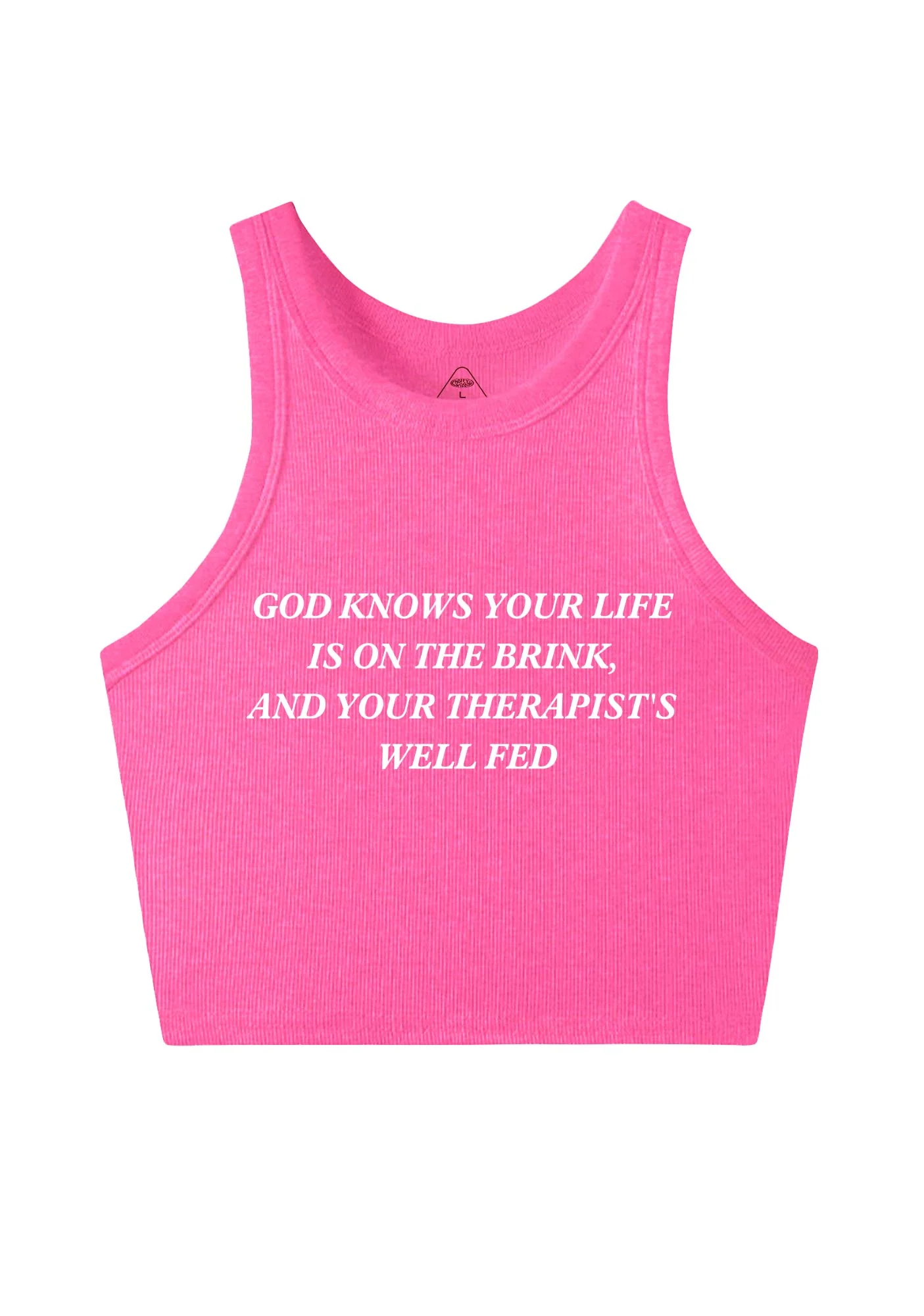 God Knows Your Life Is On The Brink Y2K Crop Tank Top Cherrykitten - Image 6
