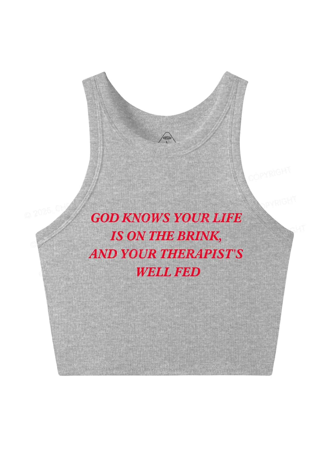God Knows Your Life Is On The Brink Y2K Crop Tank Top Cherrykitten - Image 9
