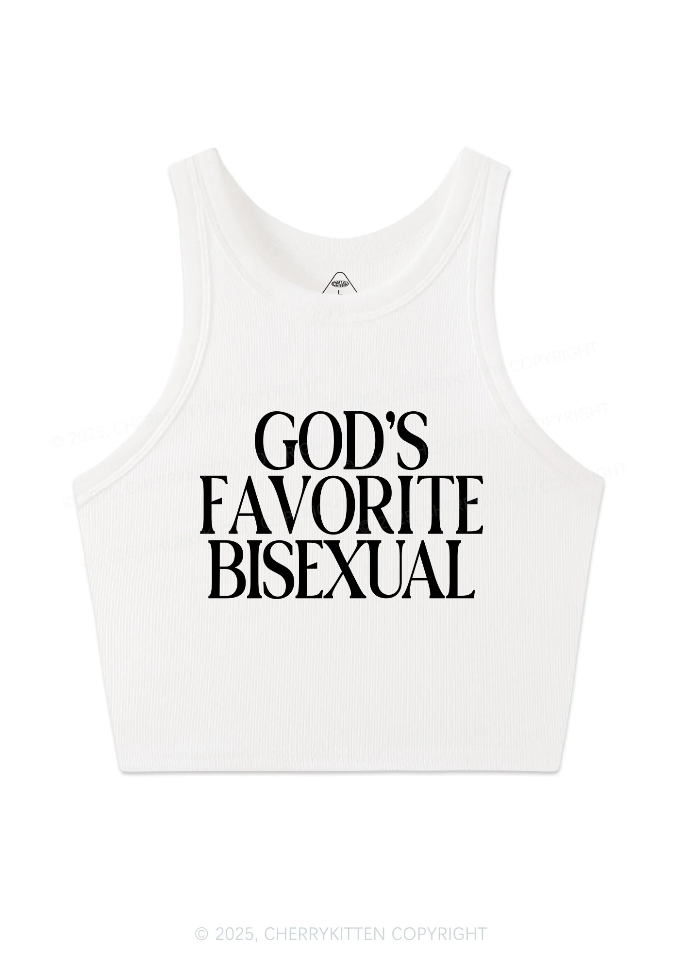 Gods Favorite Bisexual Pride Y2K Crop Tank Top Cherrykitten - Image 4