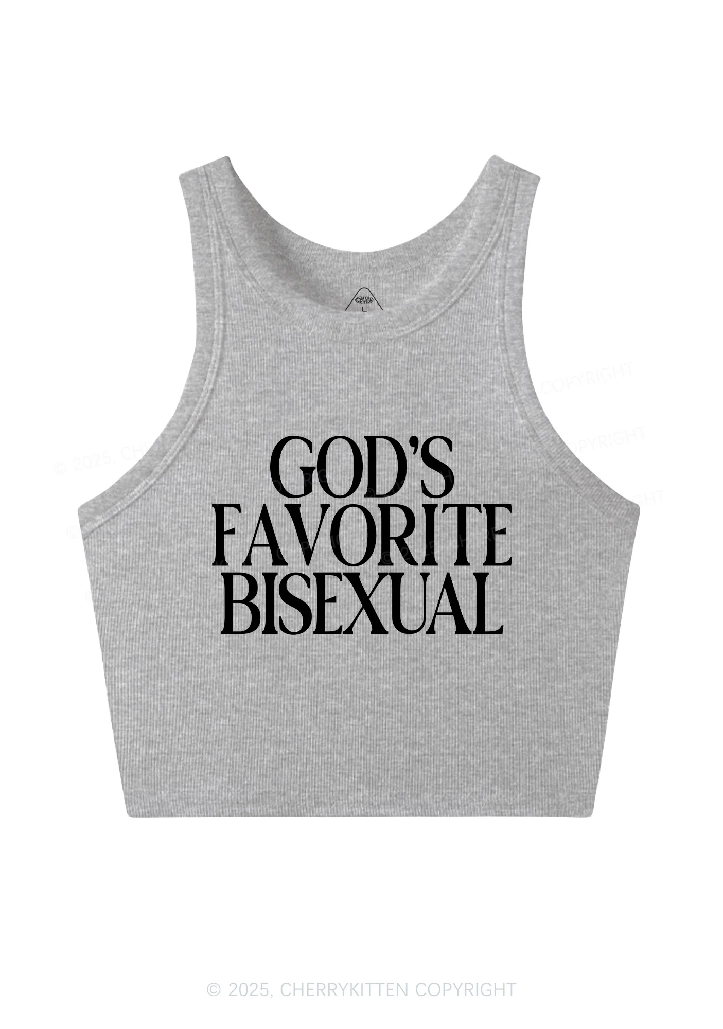 Gods Favorite Bisexual Pride Y2K Crop Tank Top Cherrykitten - Image 5