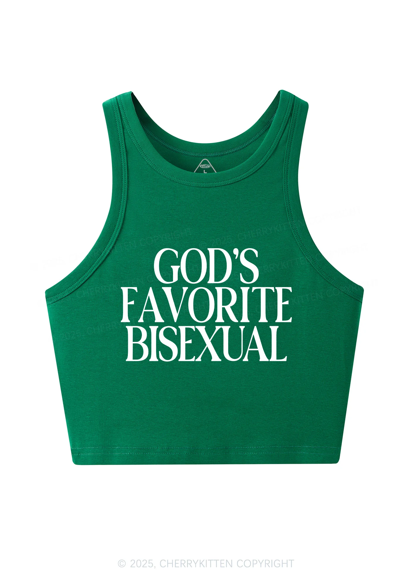 Gods Favorite Bisexual Pride Y2K Crop Tank Top Cherrykitten - Image 6