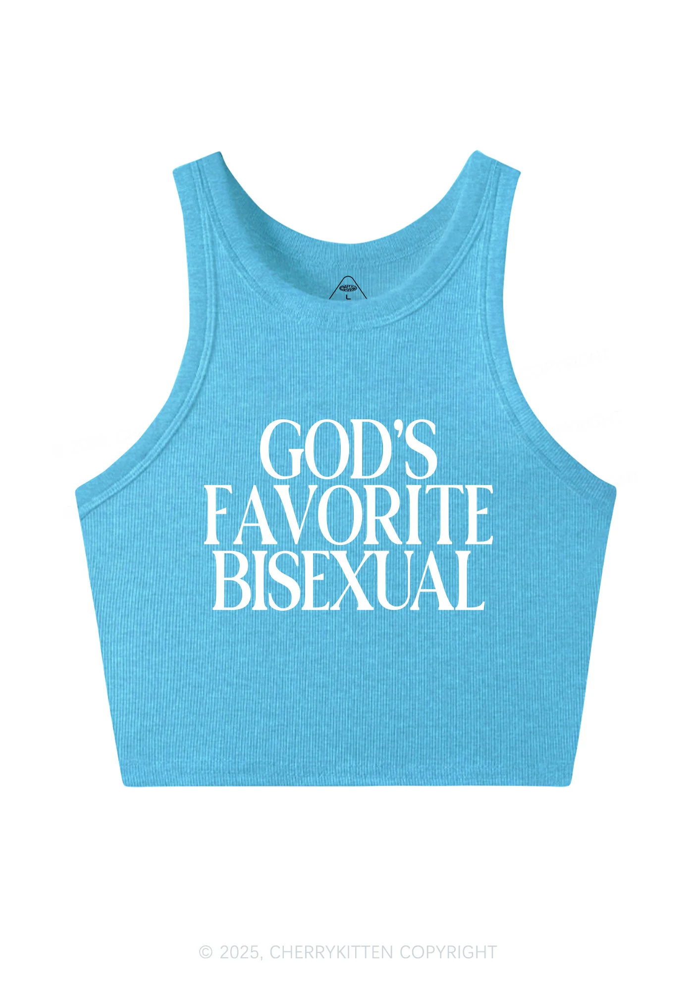 Gods Favorite Bisexual Pride Y2K Crop Tank Top Cherrykitten - Image 7