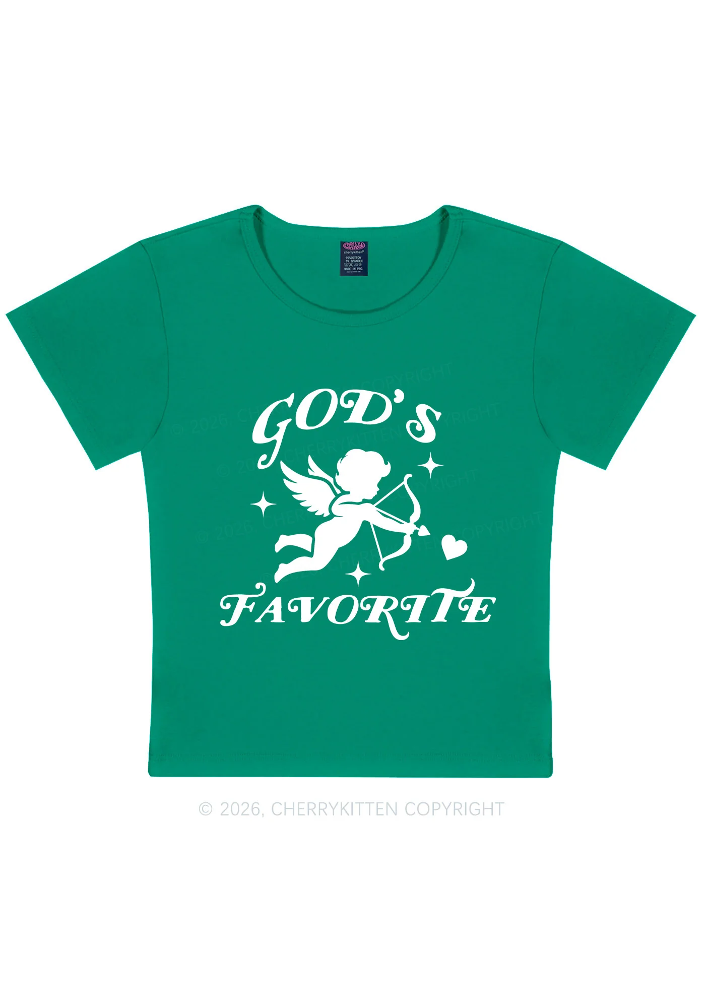 Gods Favorite Cupid Valentine's Day Y2K Baby Tee Cherrykitten - Image 10