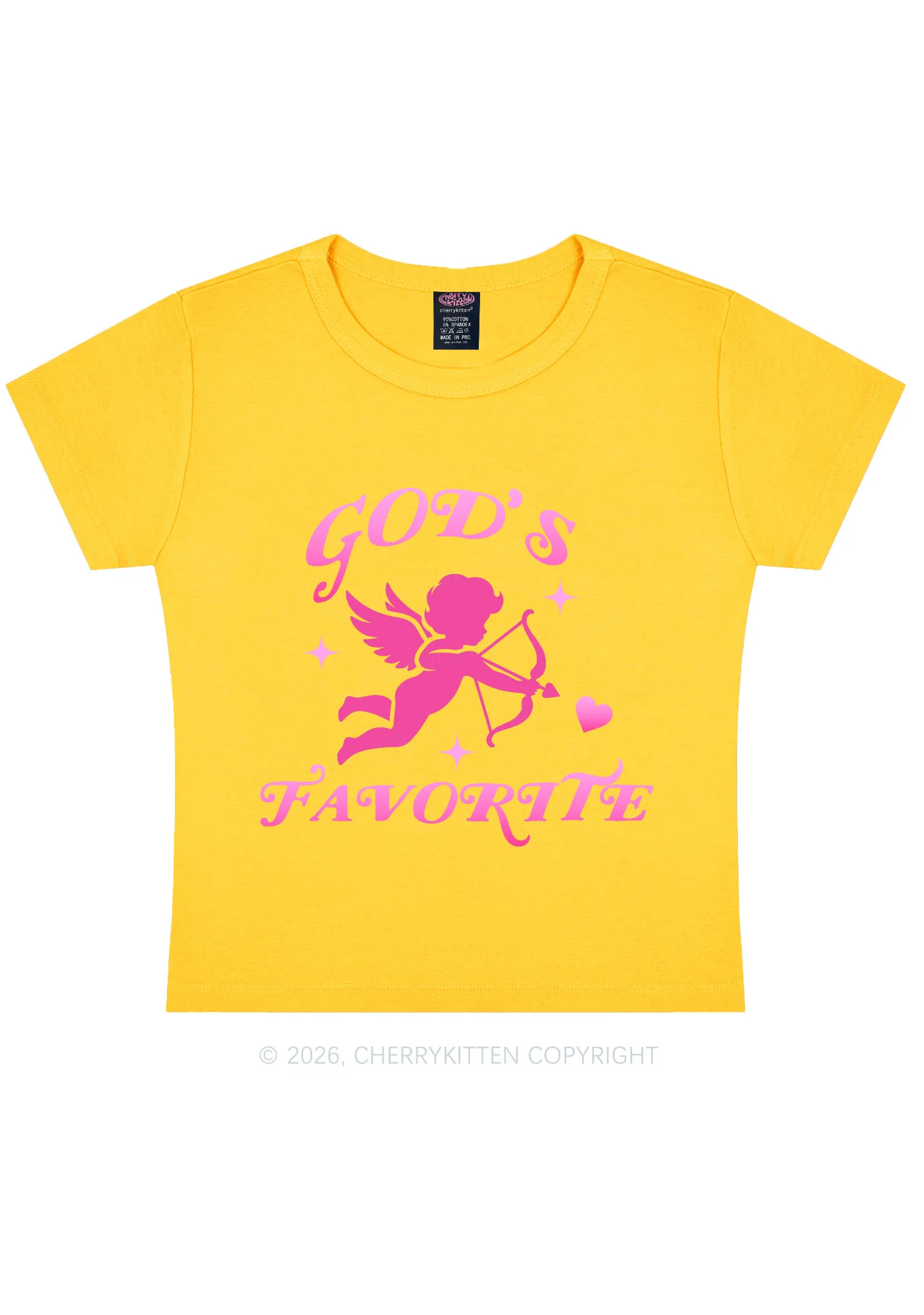 Gods Favorite Cupid Valentine's Day Y2K Baby Tee Cherrykitten - Image 6
