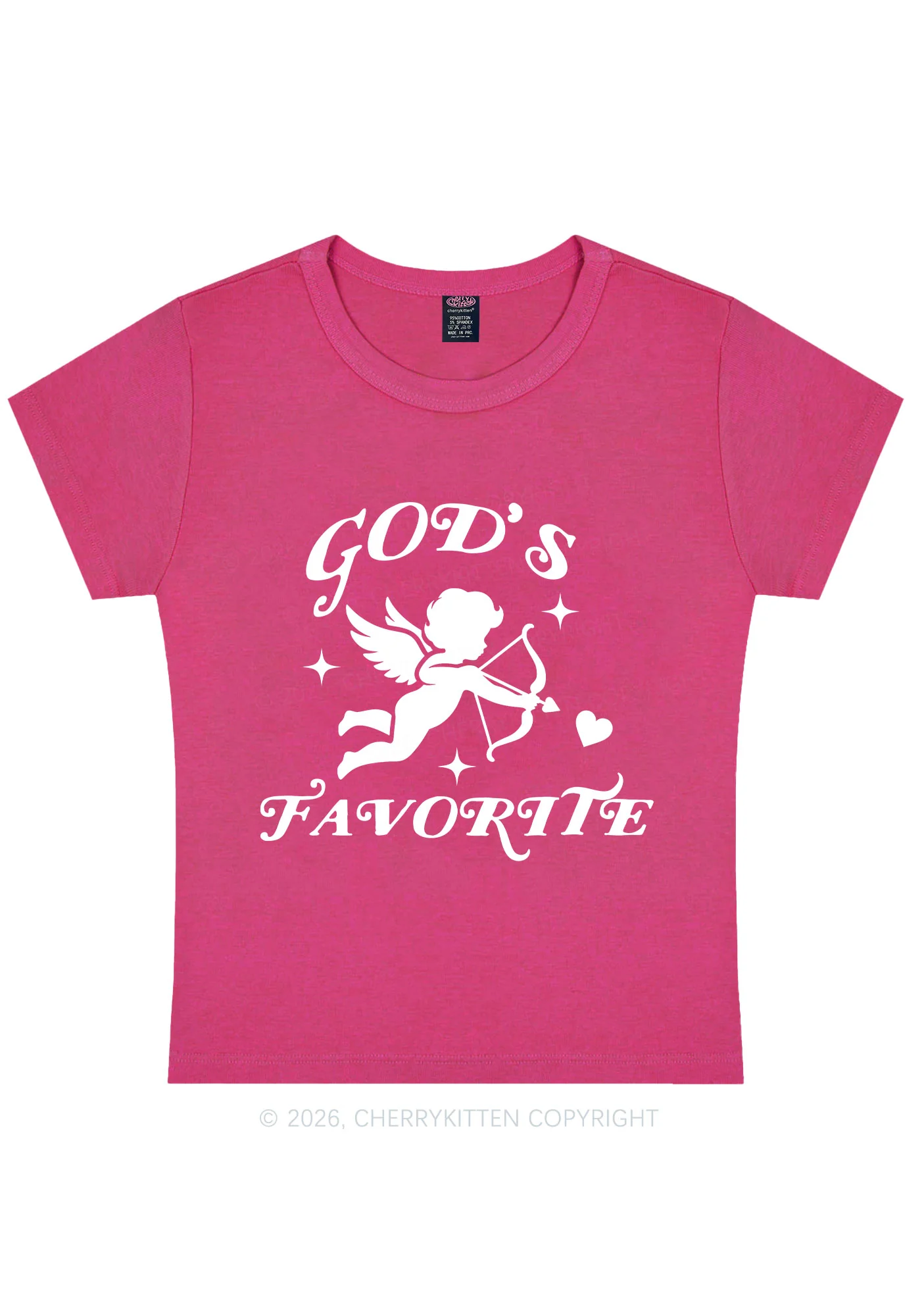 Gods Favorite Cupid Valentine's Day Y2K Baby Tee Cherrykitten - Image 7