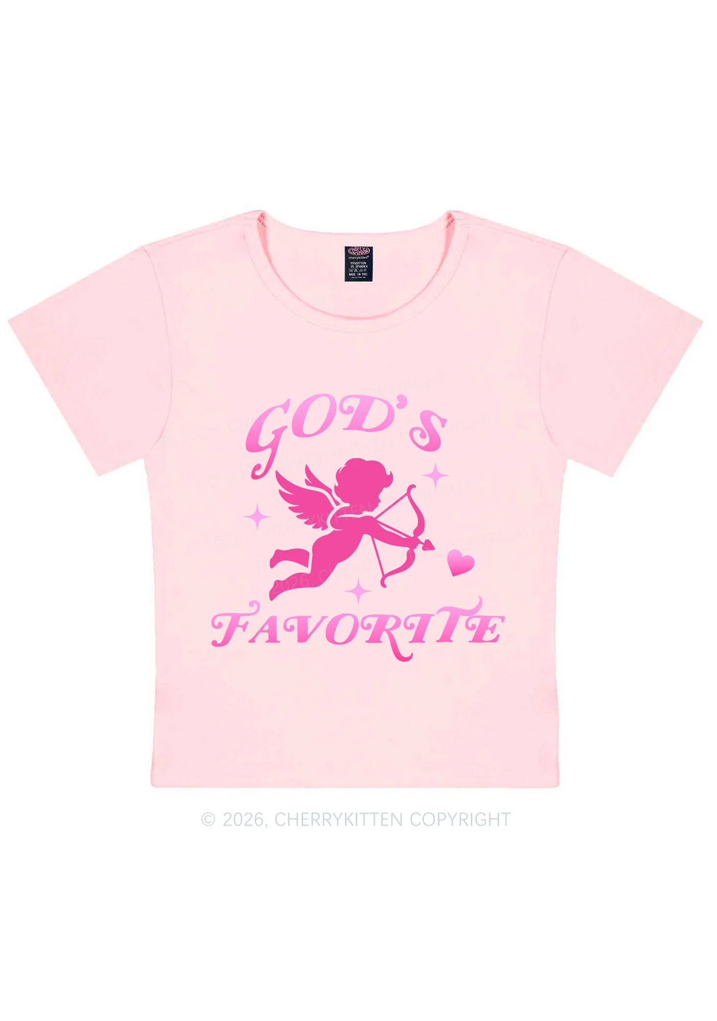 Gods Favorite Cupid Valentine's Day Y2K Baby Tee Cherrykitten - Image 8