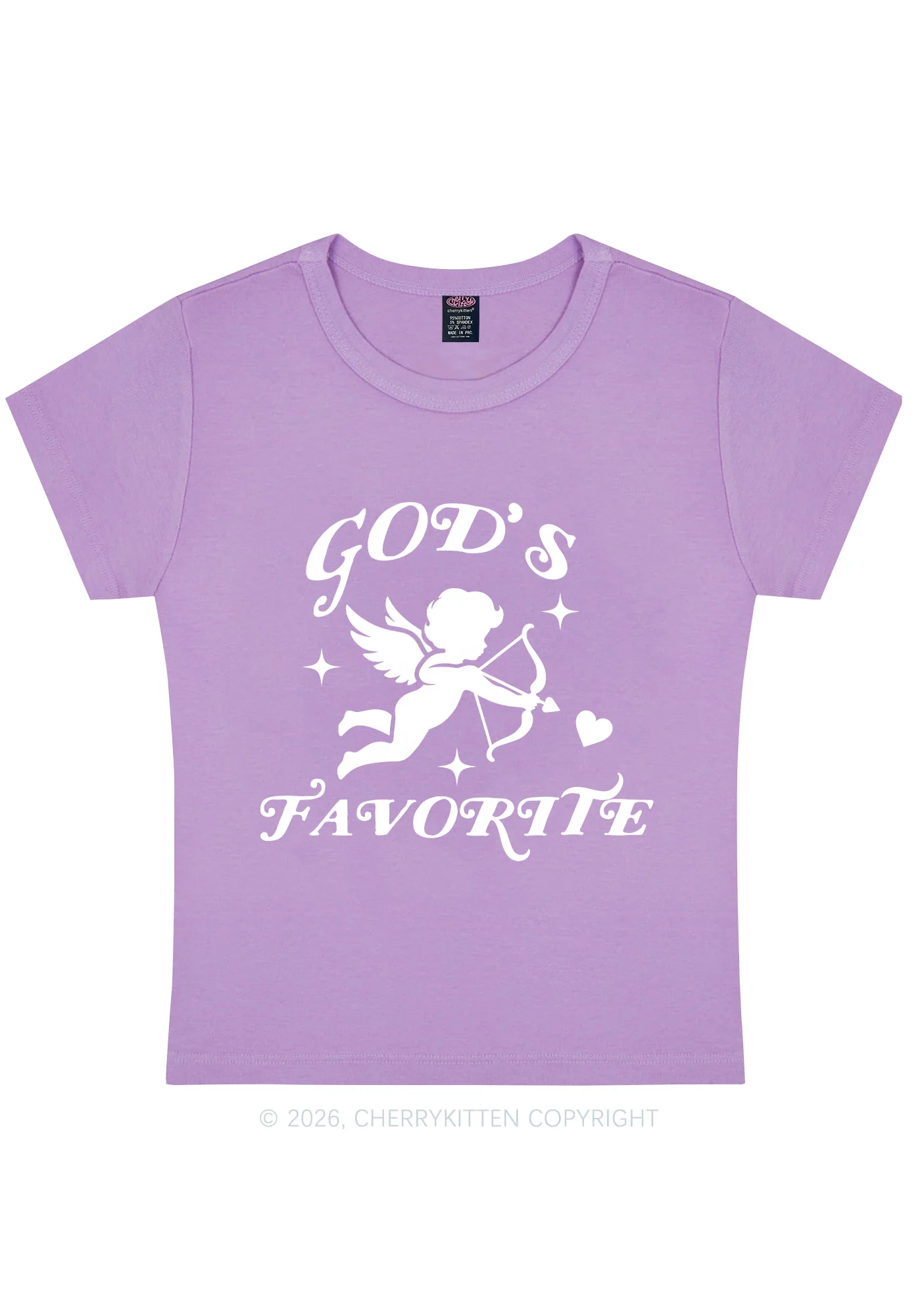 Gods Favorite Cupid Valentine's Day Y2K Baby Tee Cherrykitten - Image 9