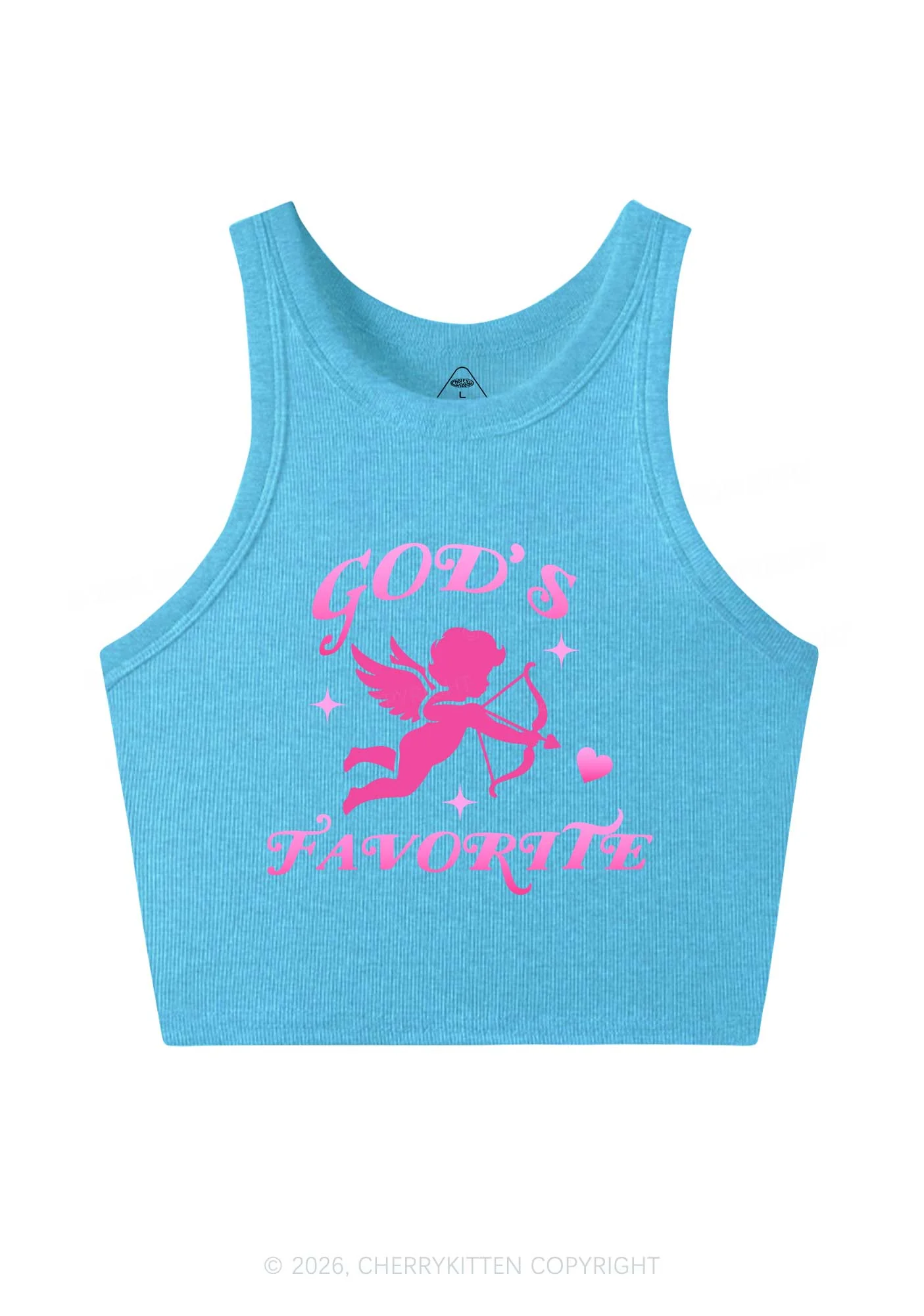Gods Favorite Cupid Valentine's Day Y2K Crop Tank Top Cherrykitten - Image 4