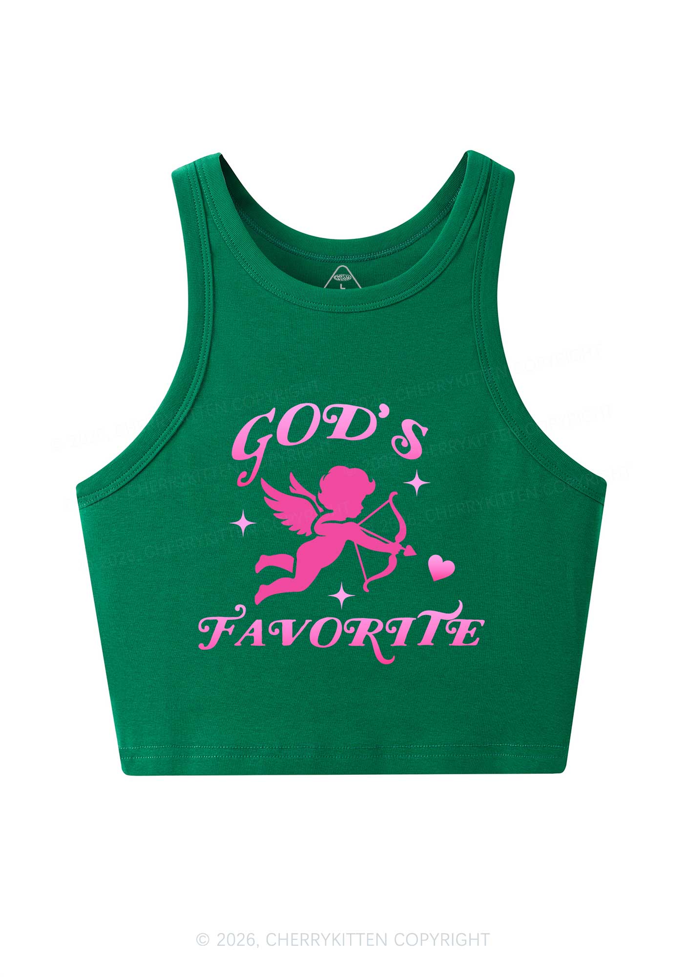 Gods Favorite Cupid Valentine's Day Y2K Crop Tank Top Cherrykitten - Image 5