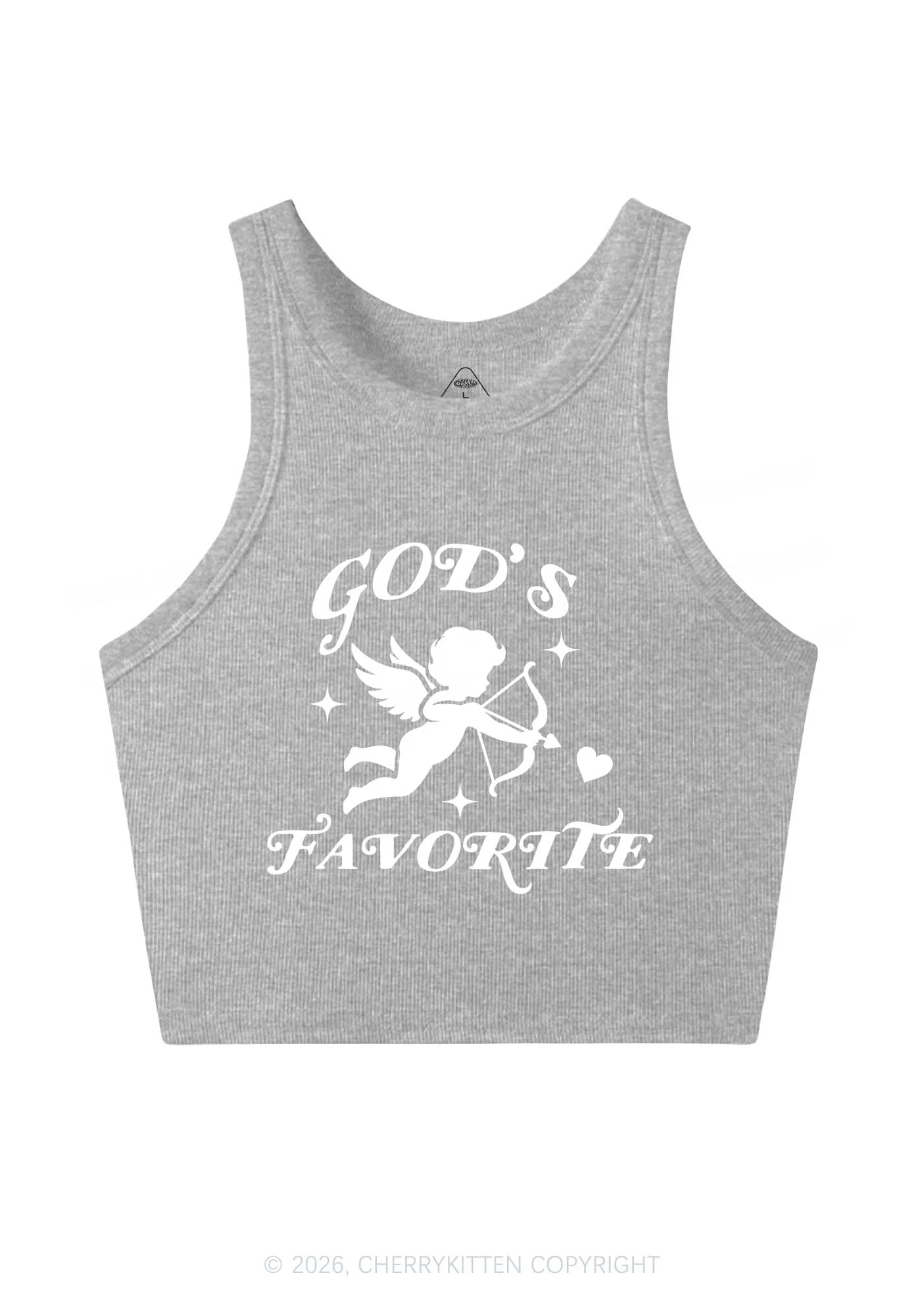 Gods Favorite Cupid Valentine's Day Y2K Crop Tank Top Cherrykitten - Image 6