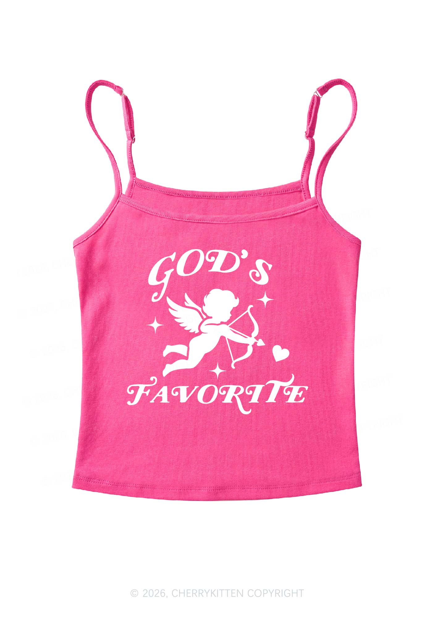 Gods Favorite Cupid Valentine's Day Y2K Spaghetti Strap Cami Cherrykitten - Image 4
