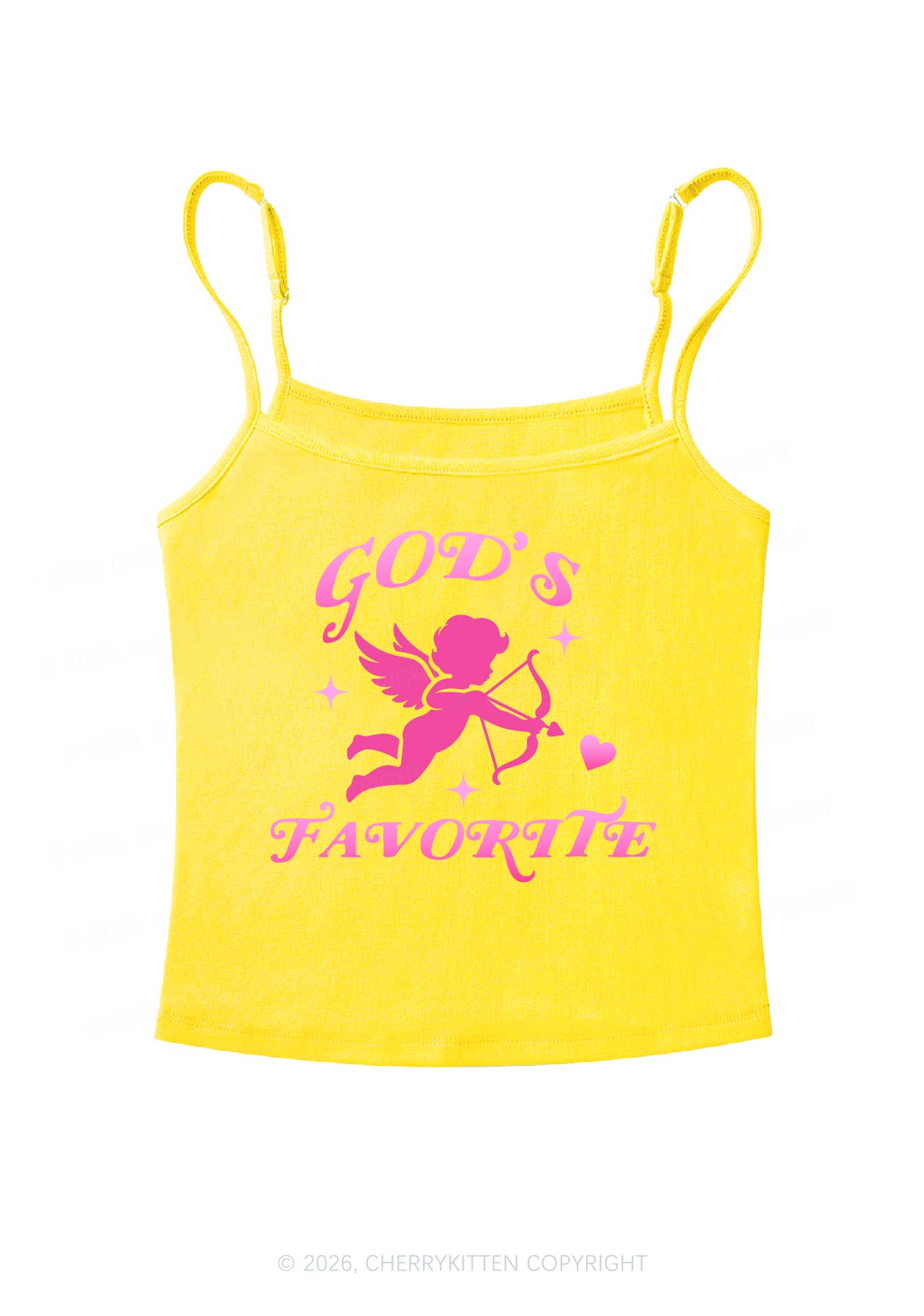 Gods Favorite Cupid Valentine's Day Y2K Spaghetti Strap Cami Cherrykitten - Image 5
