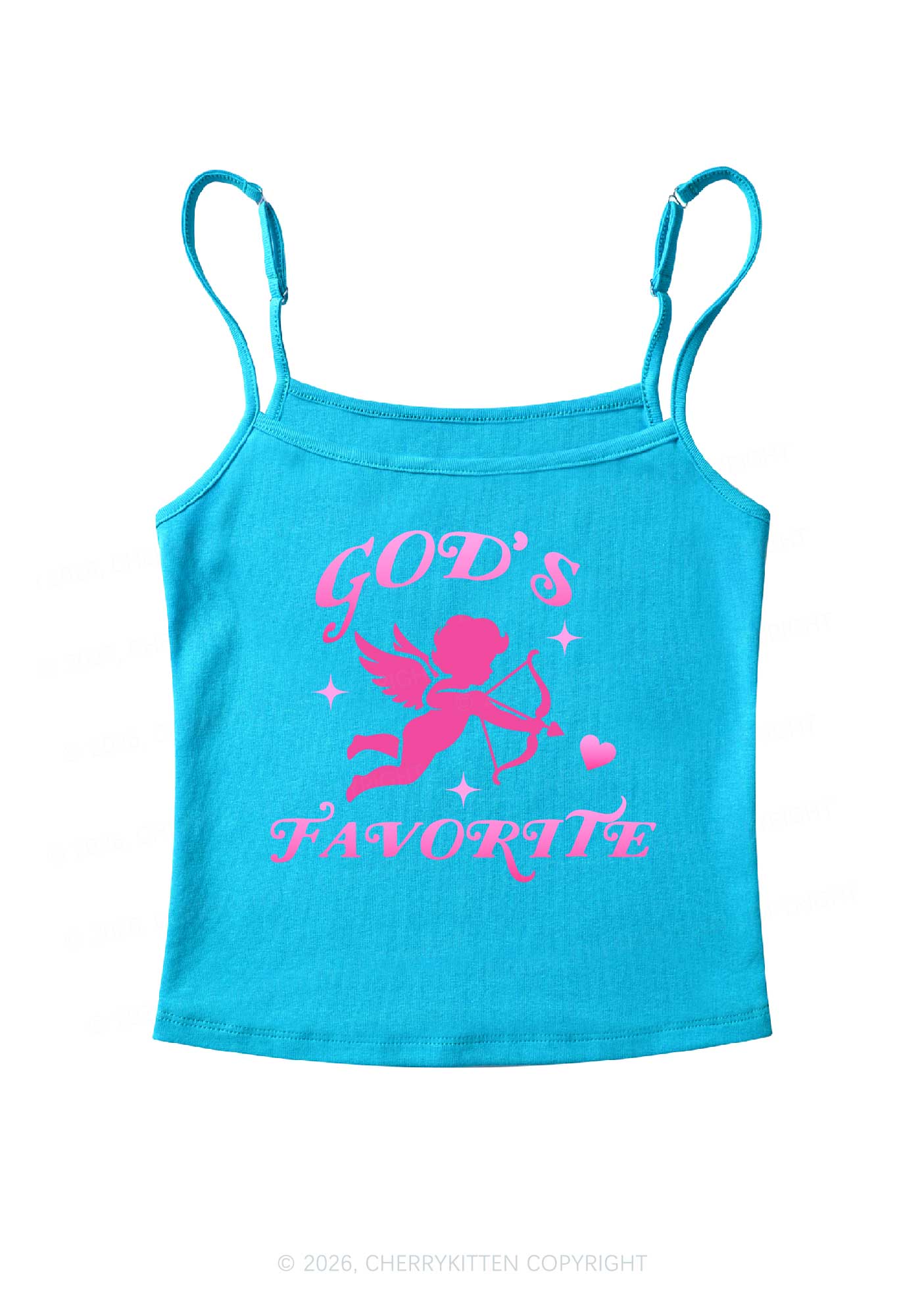 Gods Favorite Cupid Valentine's Day Y2K Spaghetti Strap Cami Cherrykitten - Image 6