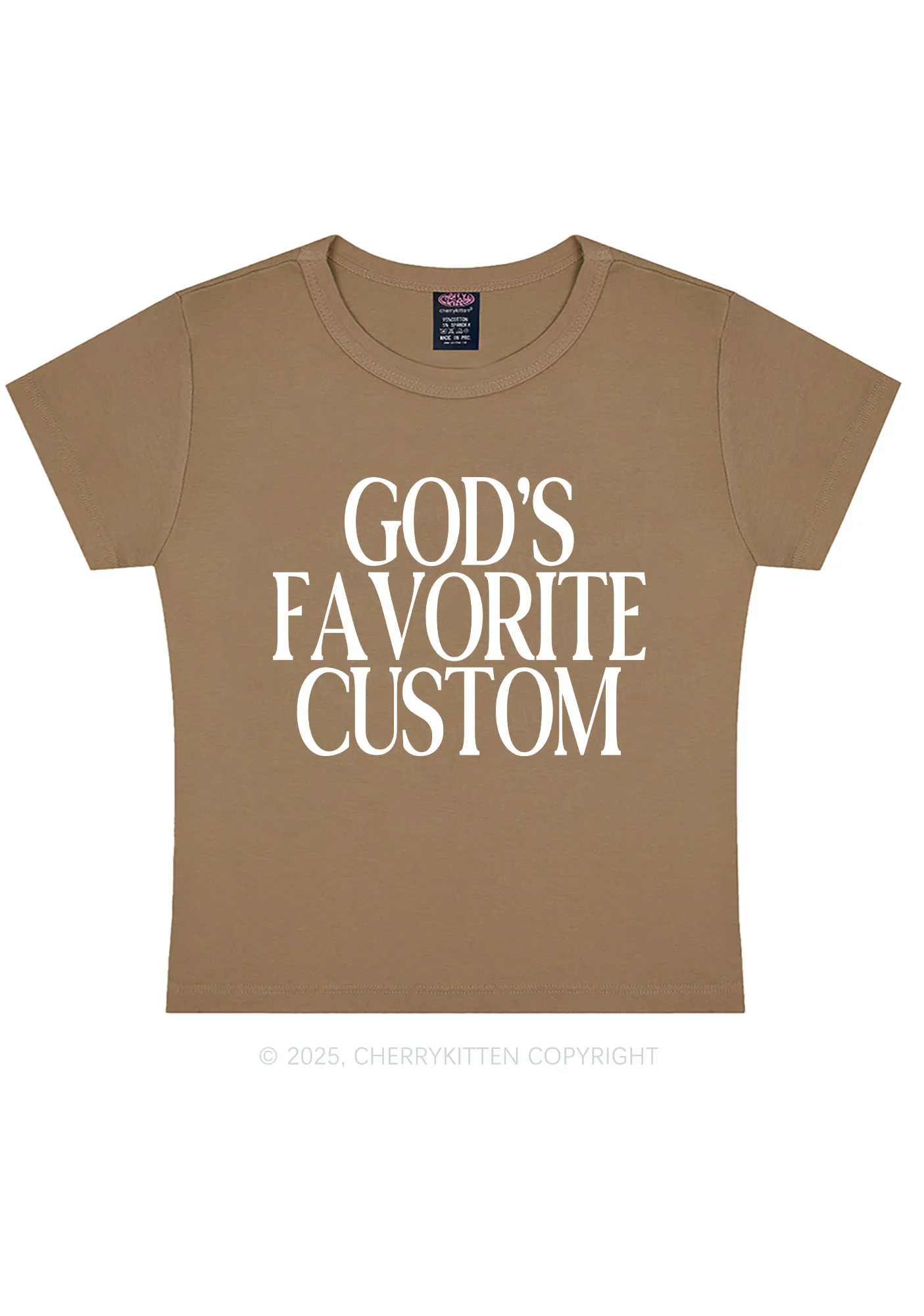 Gods Favorite Custom Y2K Baby Tee Cherrykitten - Image 10
