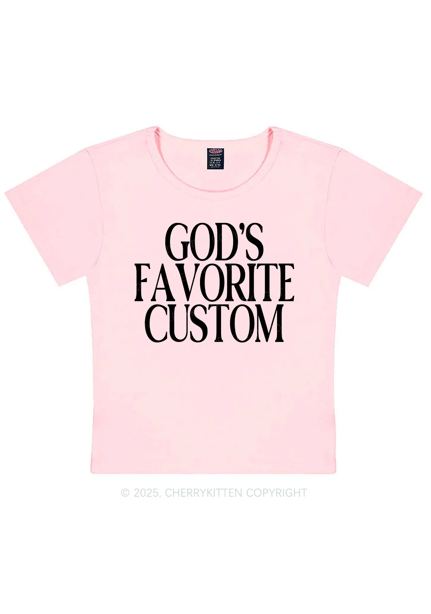Gods Favorite Custom Y2K Baby Tee Cherrykitten - Image 12