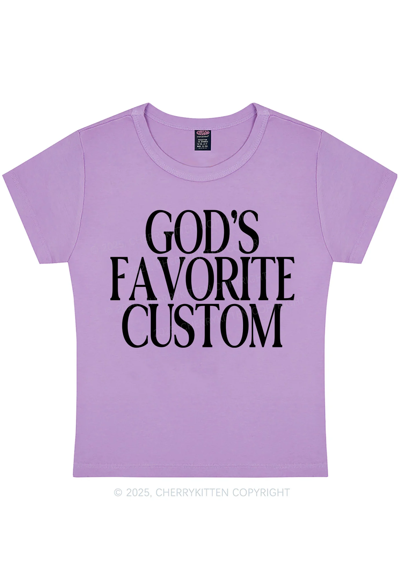 Gods Favorite Custom Y2K Baby Tee Cherrykitten - Image 8