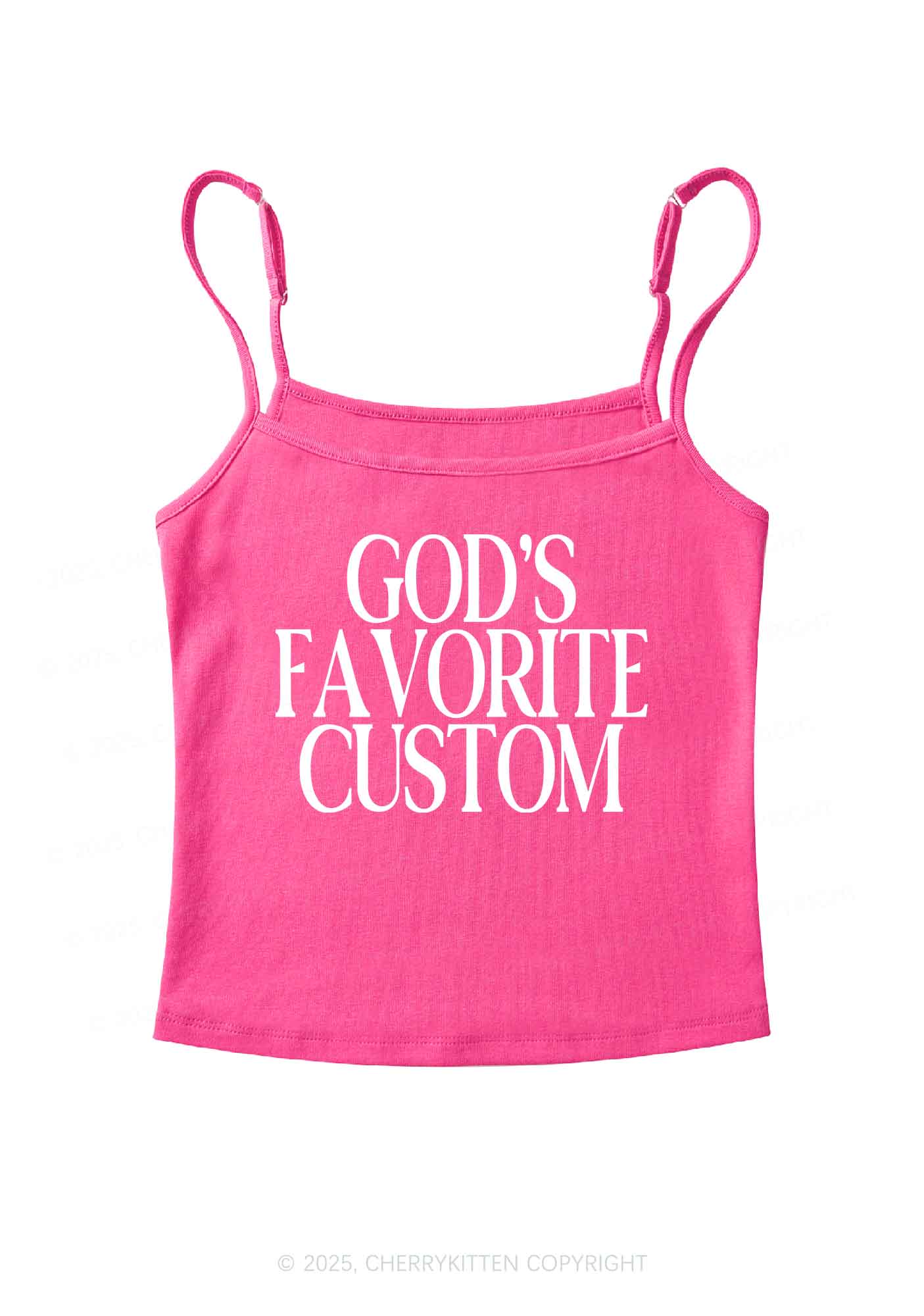 Gods Favorite Custom Y2K Spaghetti Strap Cami Cherrykitten - Image 3