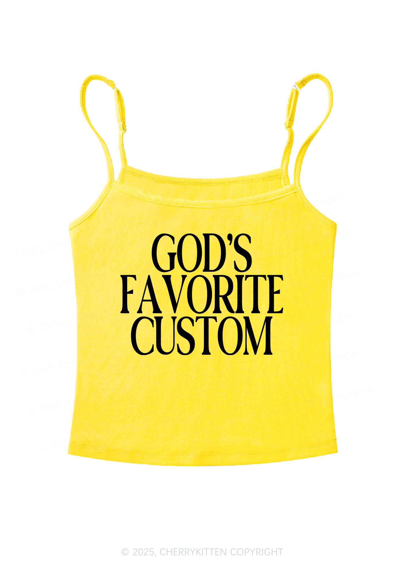 Gods Favorite Custom Y2K Spaghetti Strap Cami Cherrykitten - Image 4