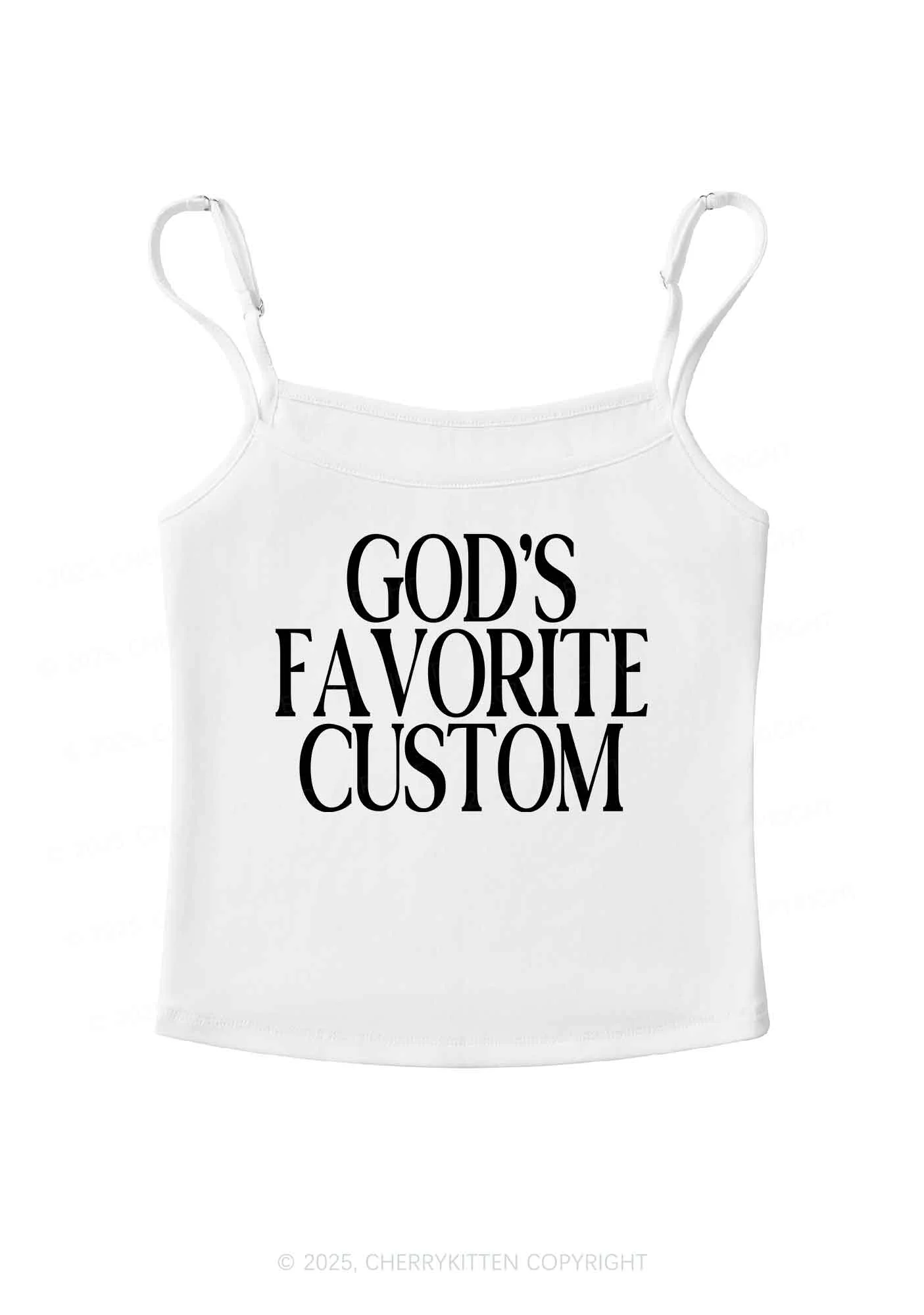 Gods Favorite Custom Y2K Spaghetti Strap Cami Cherrykitten - Image 5