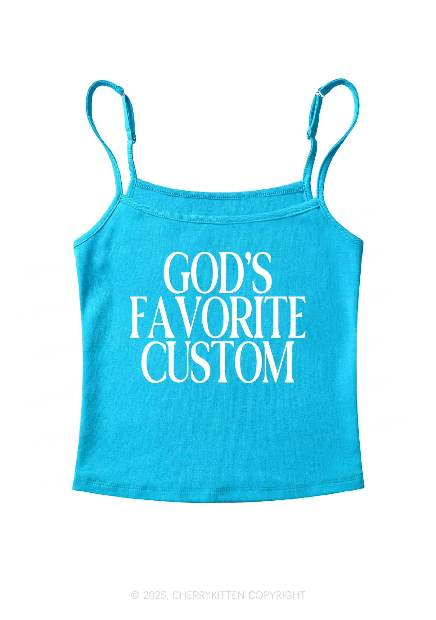 Gods Favorite Custom Y2K Spaghetti Strap Cami Cherrykitten - Image 6
