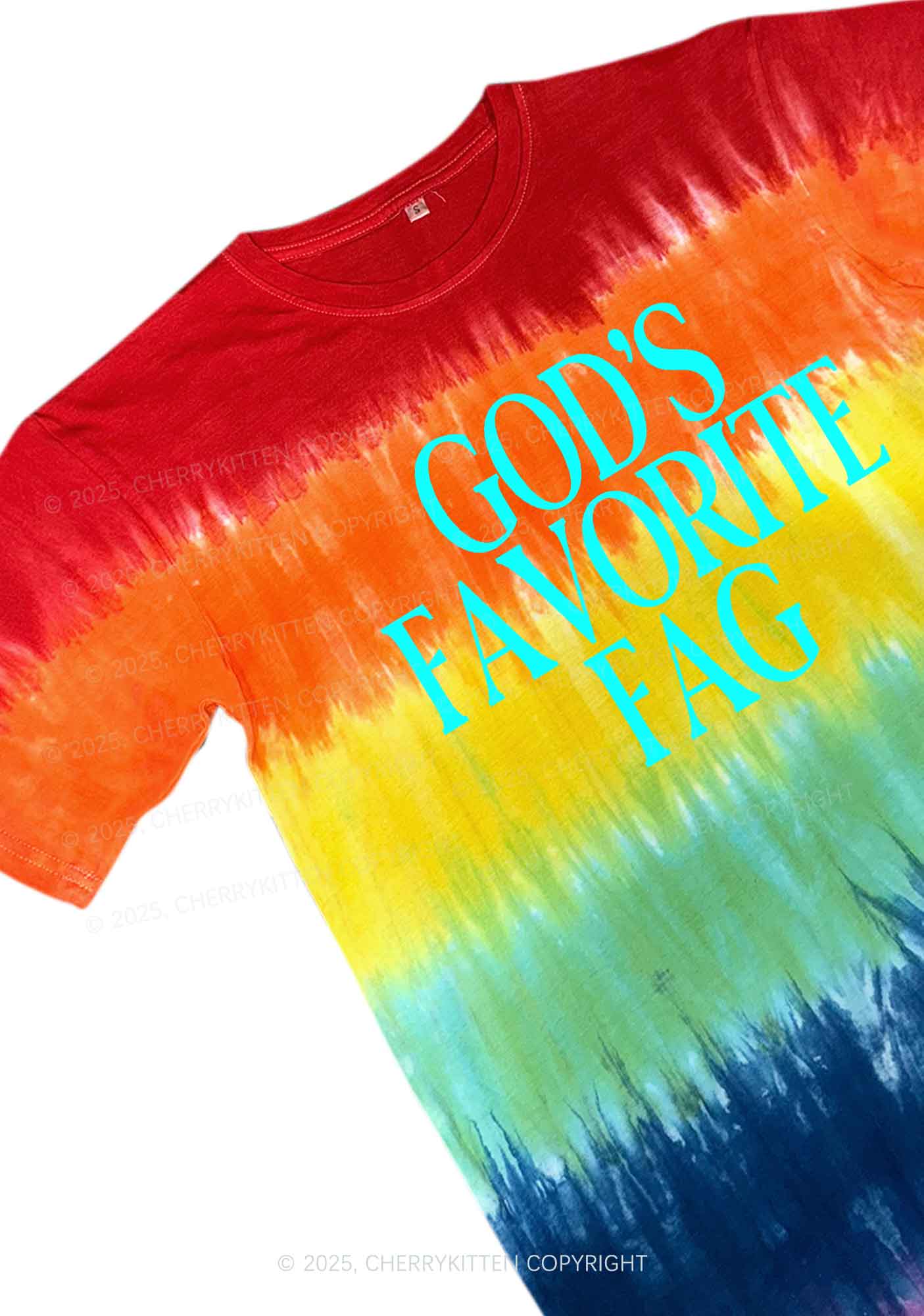 Gods Favorite Fag Pride Y2K Tie Dye Shirts Cherrykitten - Image 3
