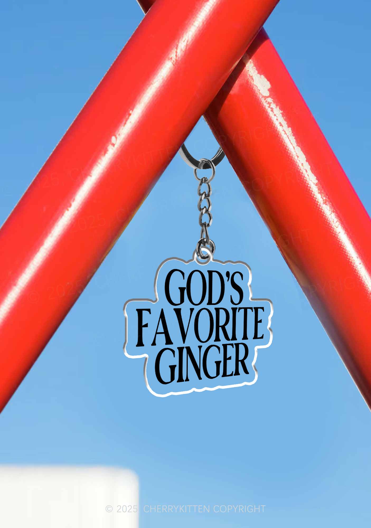 Gods Favorite Ginger 1Pc Y2K Keychain Cherrykitten - Image 3