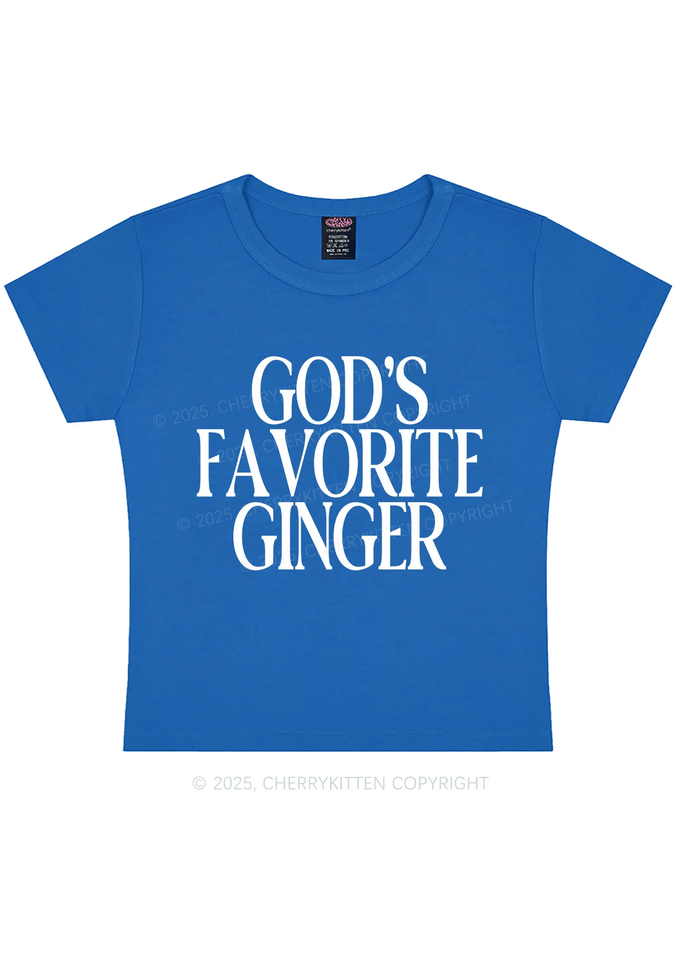 Gods Favorite Ginger Y2K Baby Tee Cherrykitten - Image 11