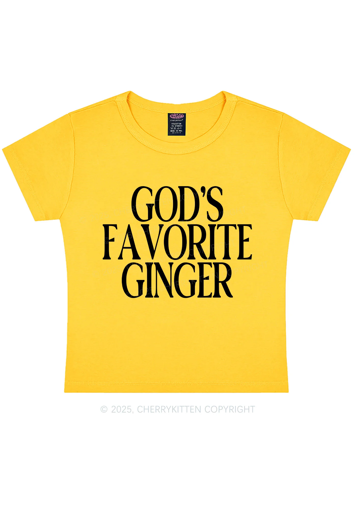 Gods Favorite Ginger Y2K Baby Tee Cherrykitten - Image 5