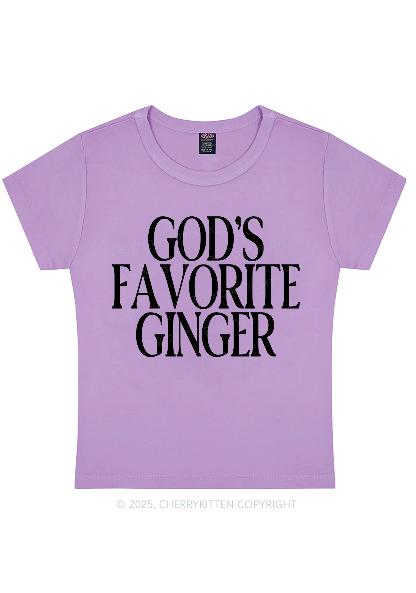 Gods Favorite Ginger Y2K Baby Tee Cherrykitten - Image 9