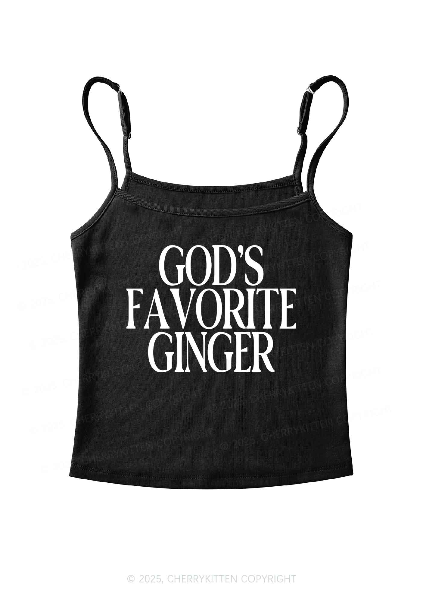 Gods Favorite Ginger Y2K Spaghetti Strap Cami Cherrykitten - Image 3