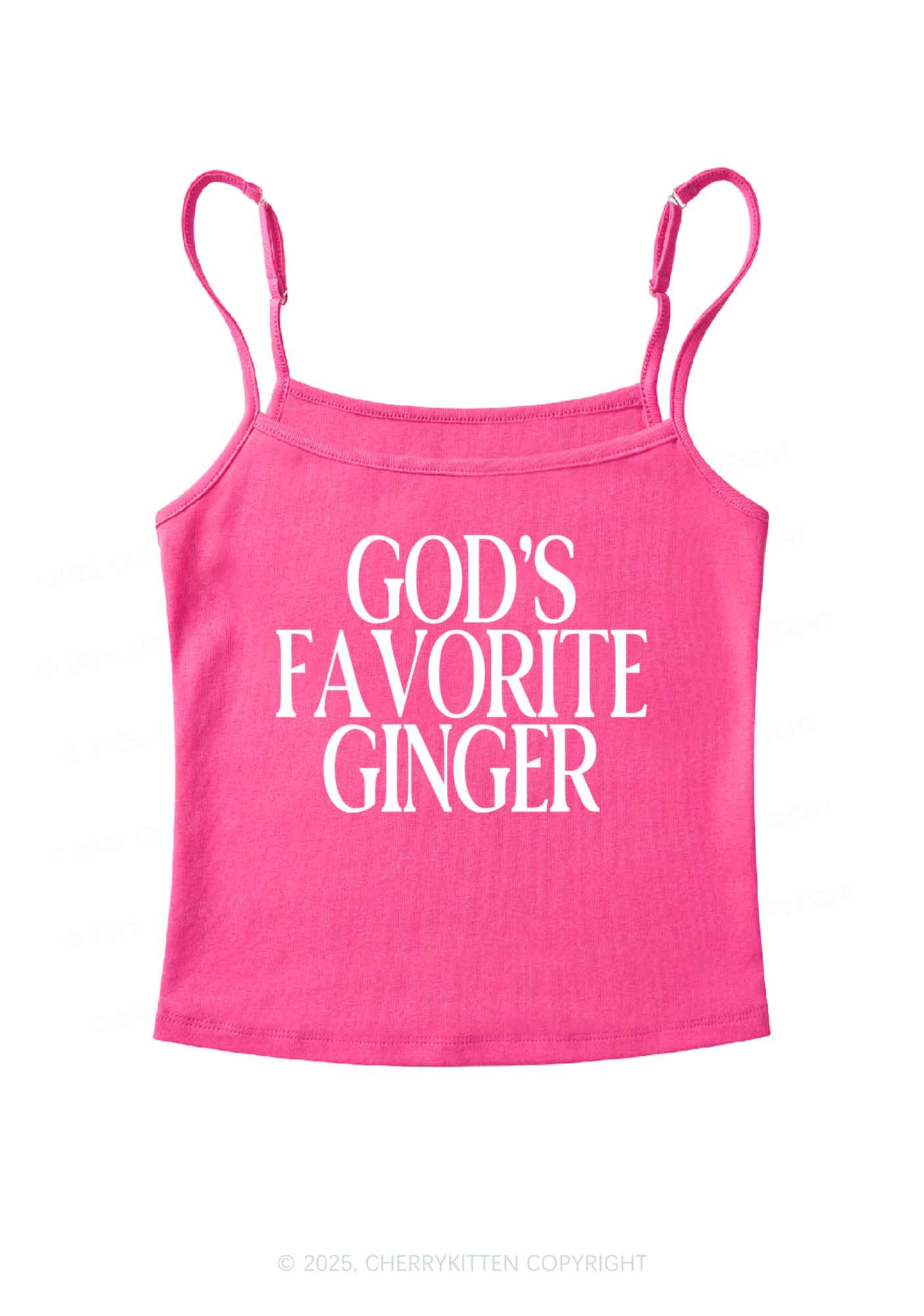 Gods Favorite Ginger Y2K Spaghetti Strap Cami Cherrykitten - Image 4