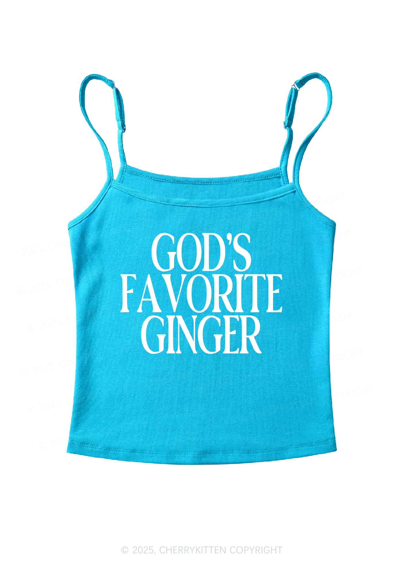 Gods Favorite Ginger Y2K Spaghetti Strap Cami Cherrykitten - Image 5