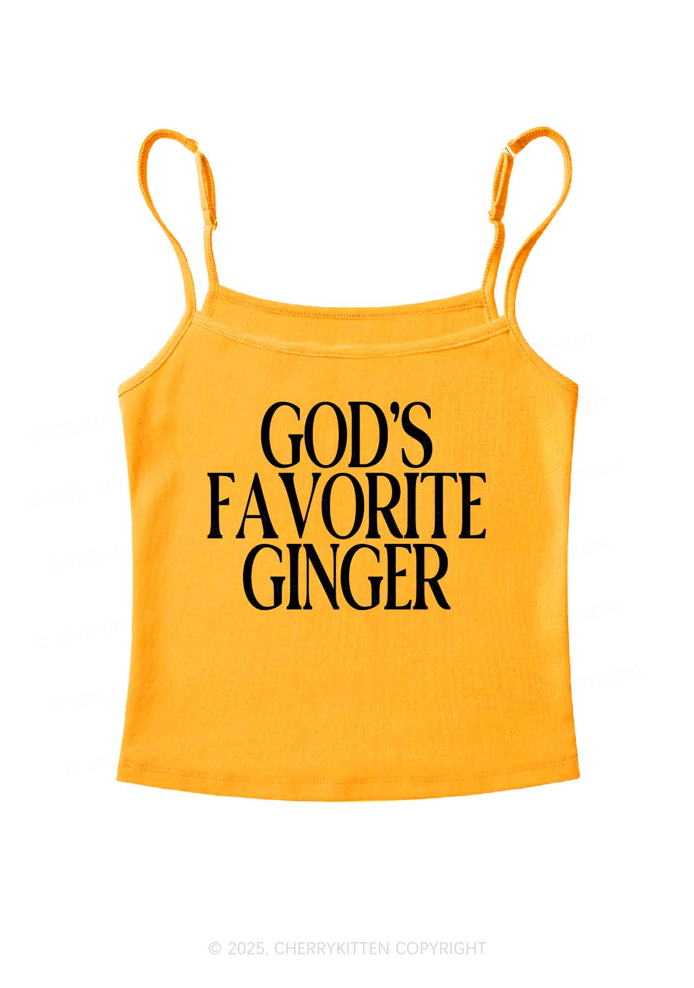 Gods Favorite Ginger Y2K Spaghetti Strap Cami Cherrykitten - Image 7